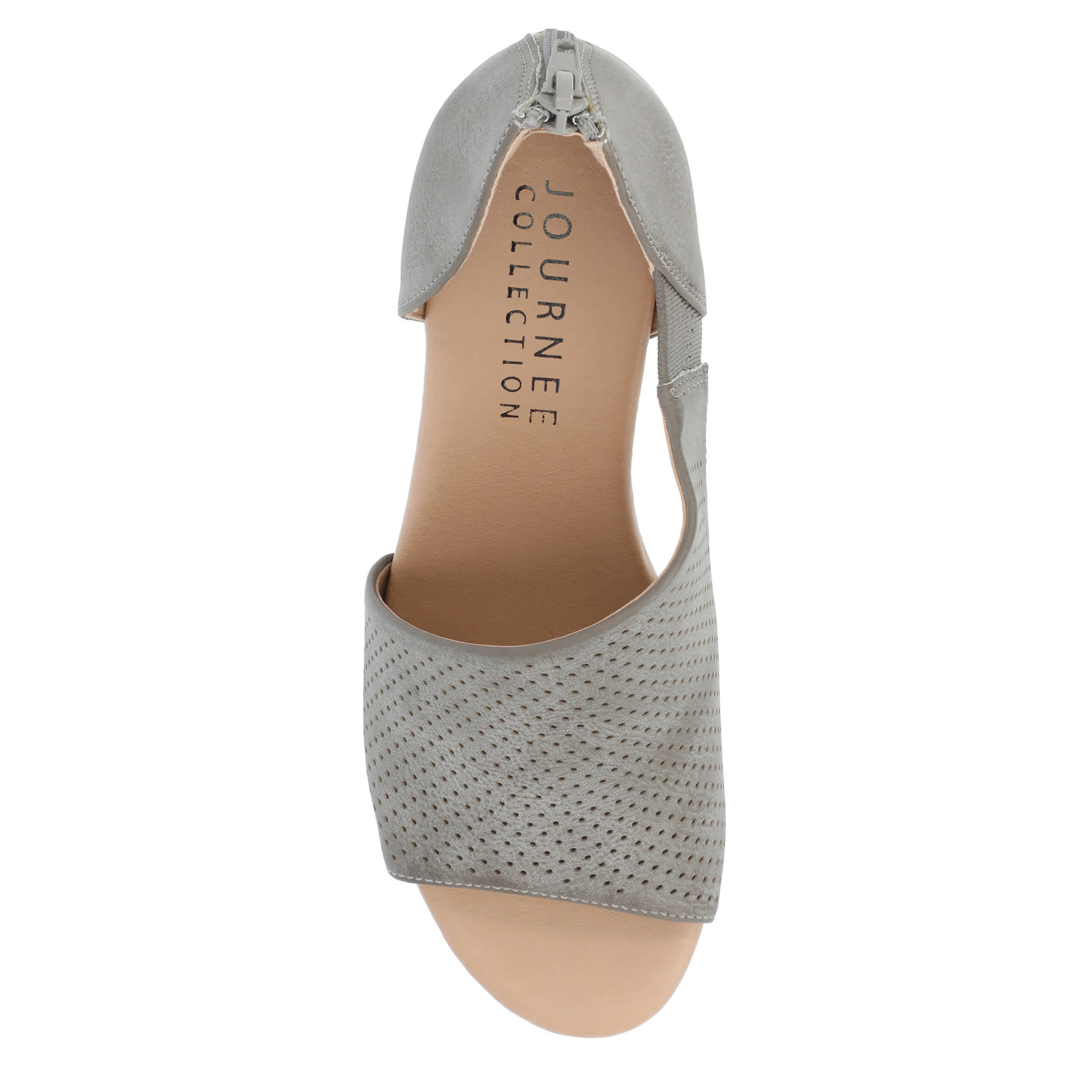JOURNEE COLLECTION-WOMENS ARETHA WEDGE-GREY & 