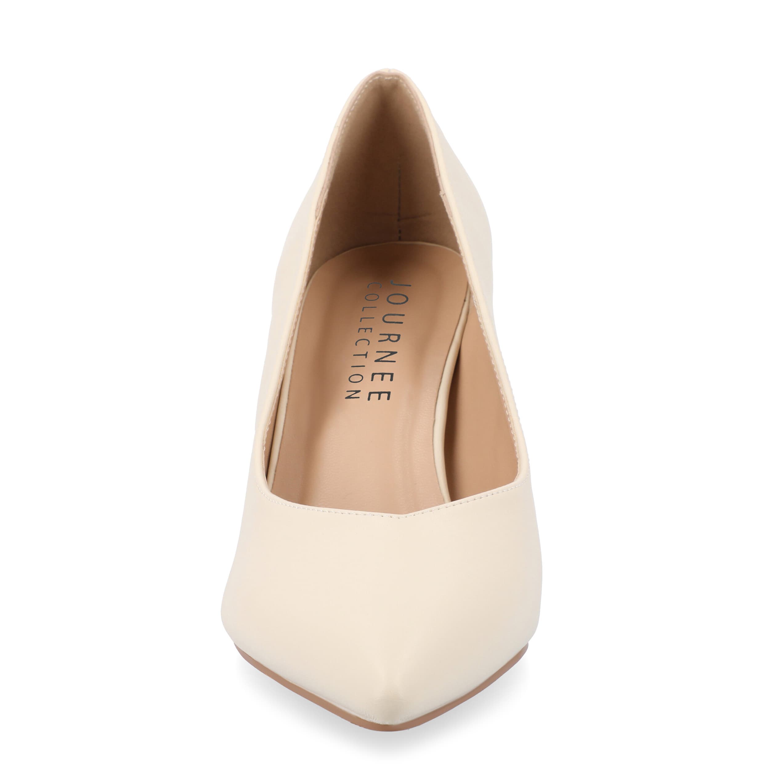 JOURNEE COLLECTION-WOMENS SIMONNE NARROW PUMP-BEIGE & 