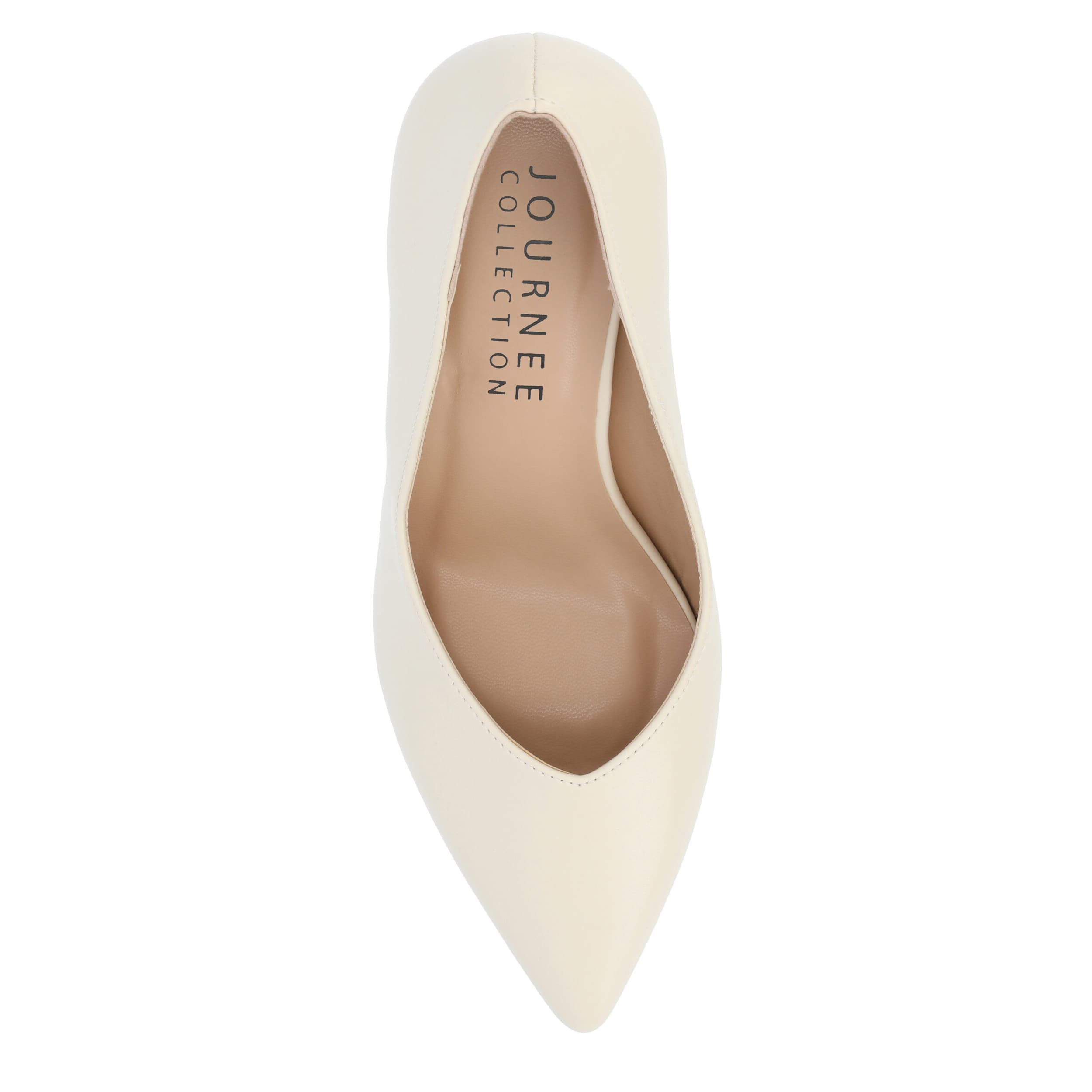 JOURNEE COLLECTION-WOMENS SIMONNE NARROW PUMP-BEIGE & 