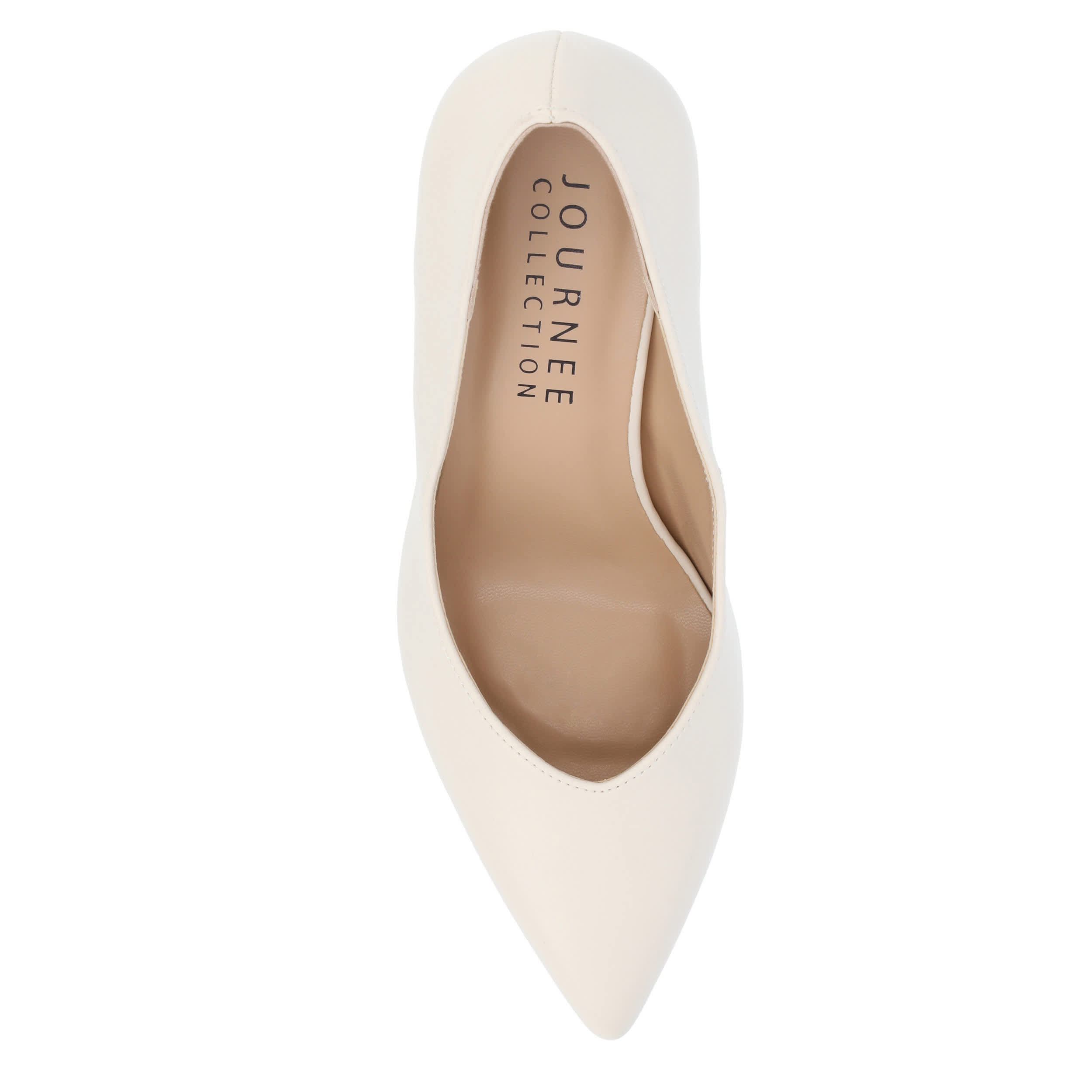 JOURNEE COLLECTION-WOMENS SIMONNE PUMP-WHITE & 