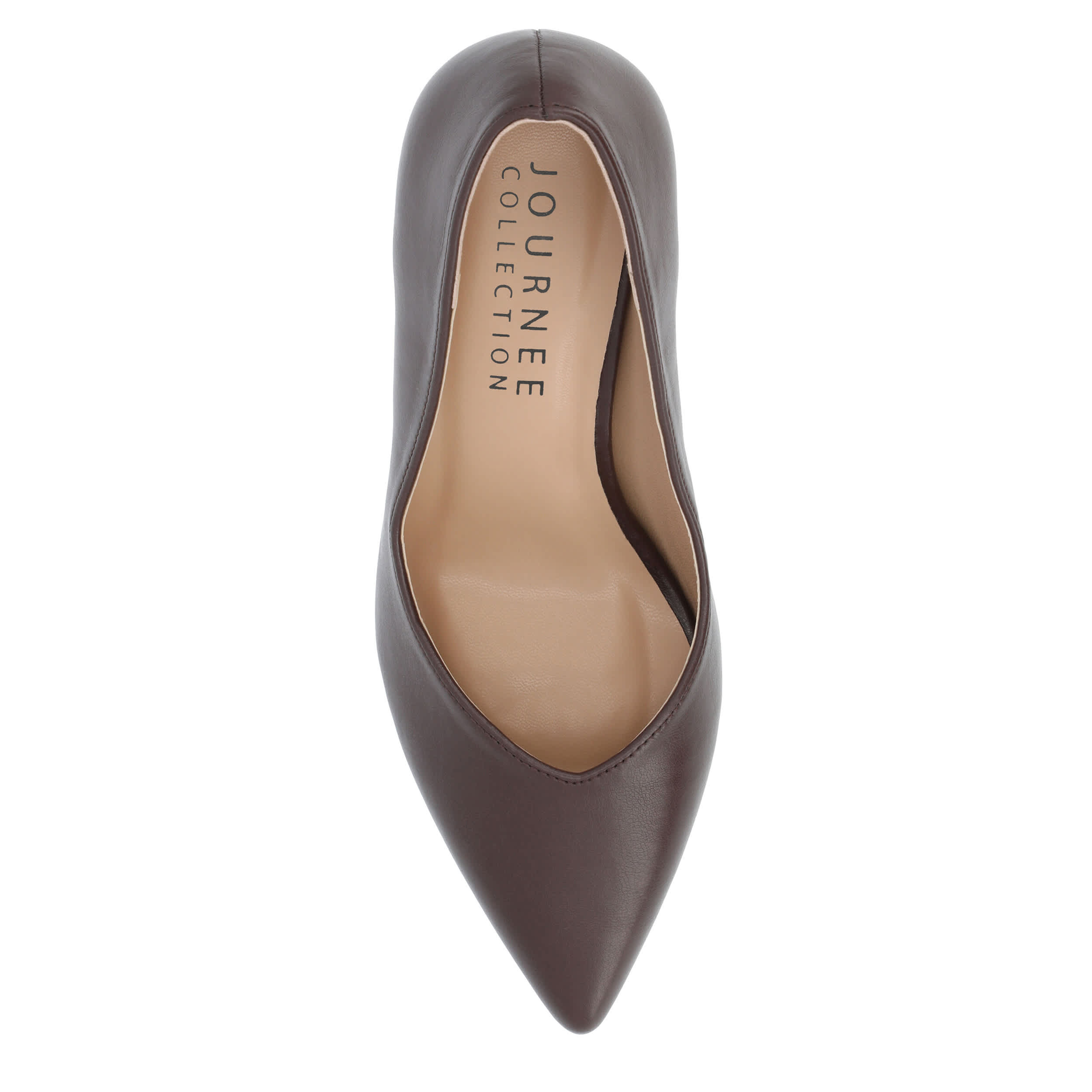 JOURNEE COLLECTION-WOMENS SIMONNE PUMP-DARK BROWN & 