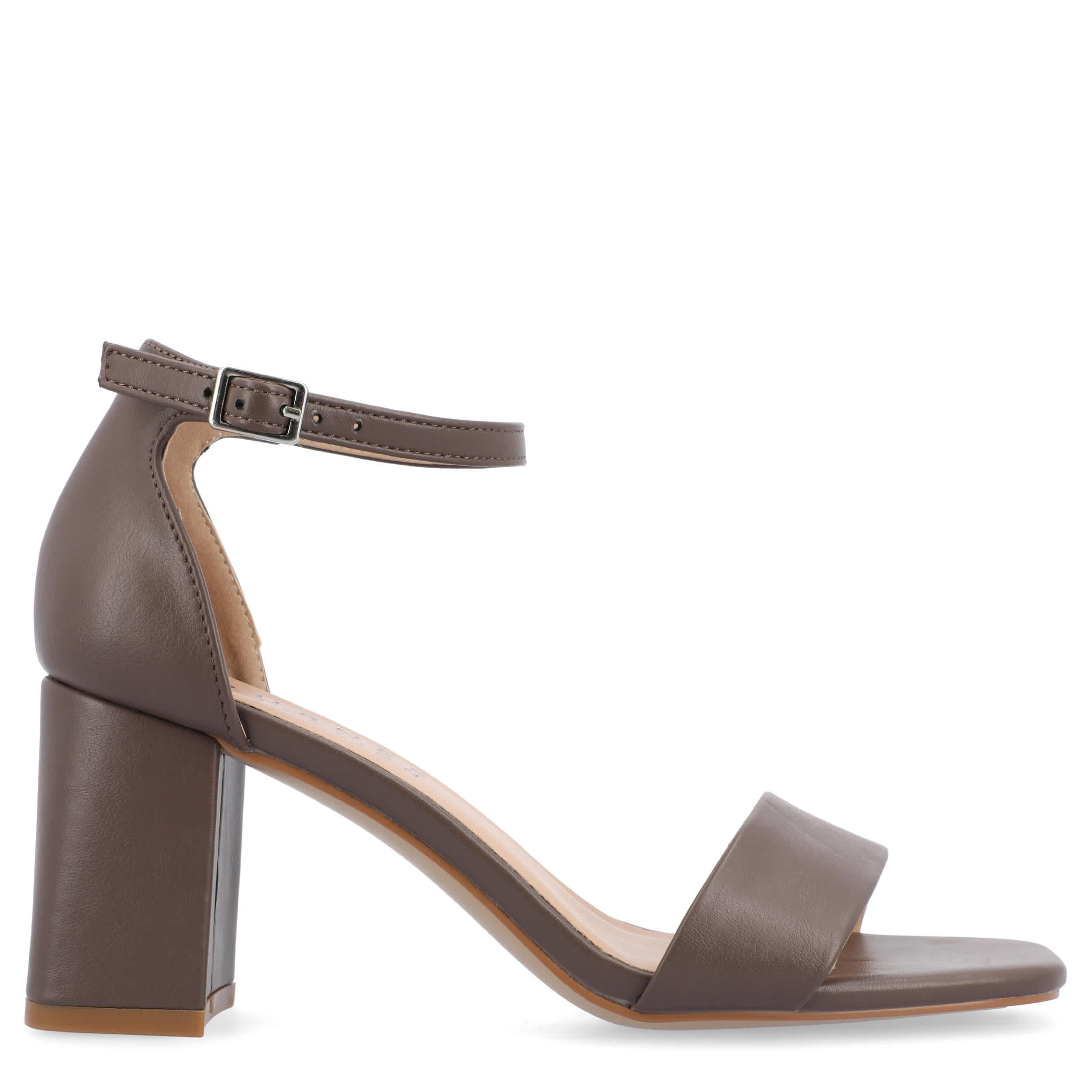 JOURNEE COLLECTION-WOMENS VALENNCIA NARROW SANDAL-BROWN & 