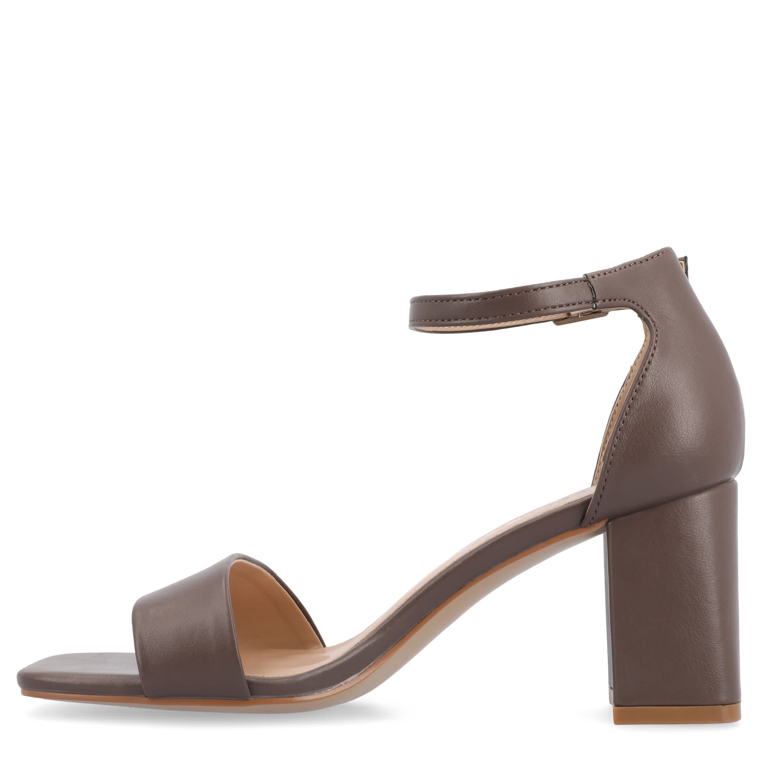 JOURNEE COLLECTION-WOMENS VALENNCIA NARROW SANDAL-BROWN & 