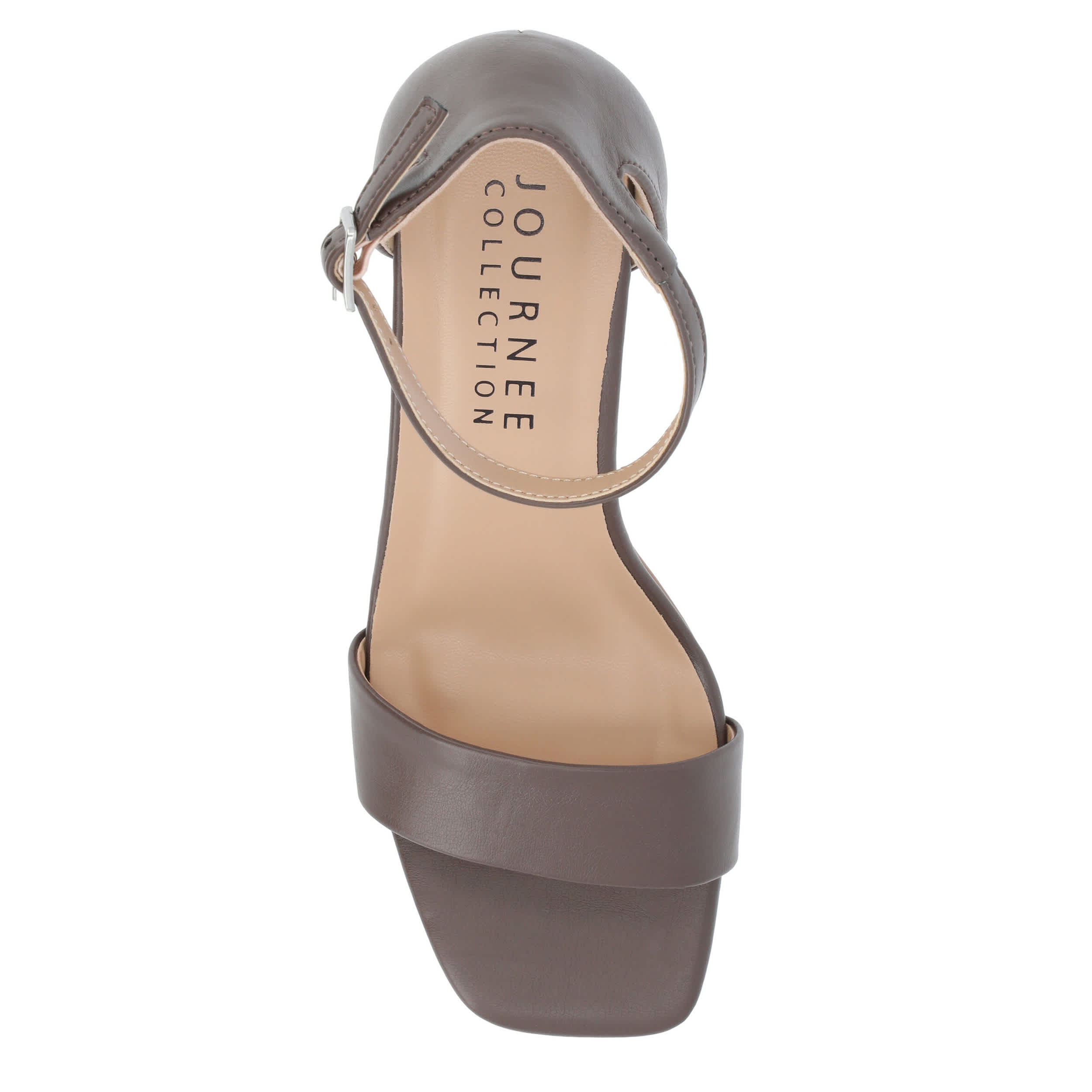 JOURNEE COLLECTION-WOMENS VALENNCIA NARROW SANDAL-BROWN & 