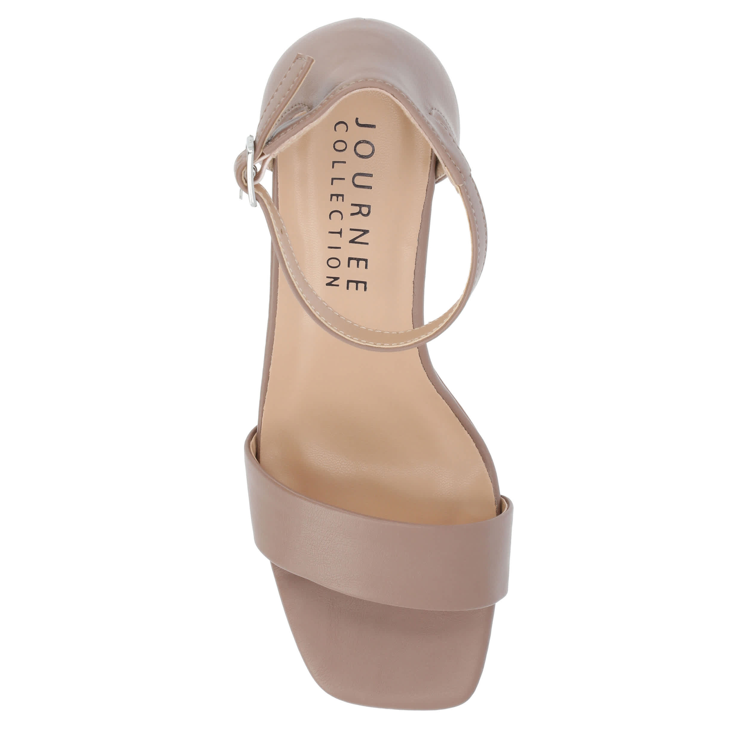 JOURNEE COLLECTION-WOMENS VALENNCIA NARROW SANDAL-PALE PINK & 