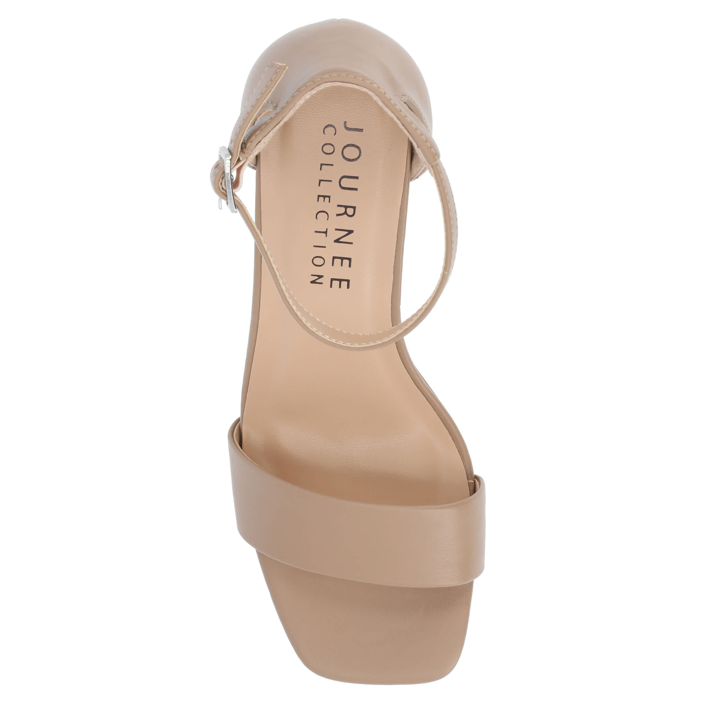 JOURNEE COLLECTION-WOMENS VALENNCIA SANDAL-DARK BROWN & 