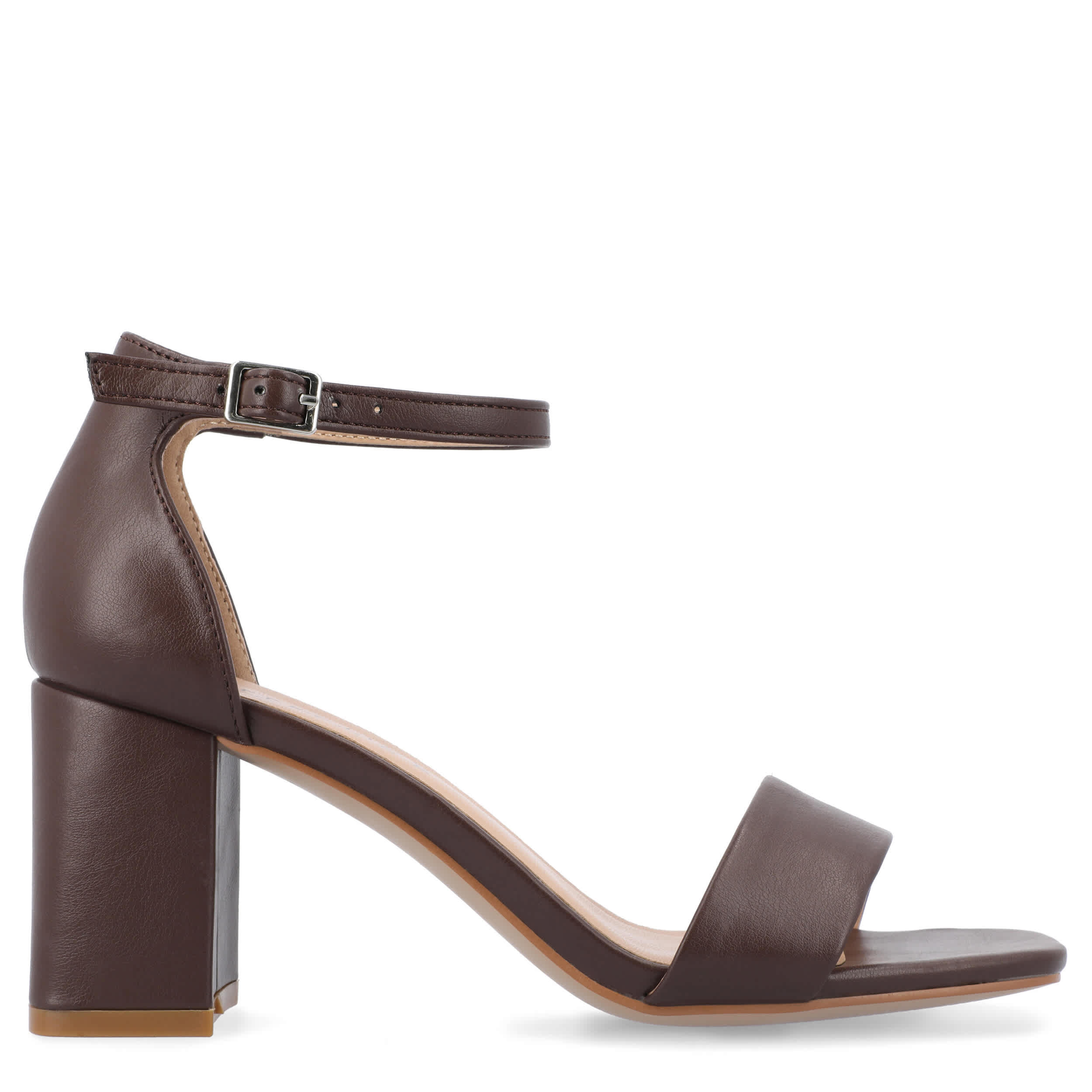 JOURNEE COLLECTION-WOMENS VALENNCIA SANDAL-DARK BROWN & 