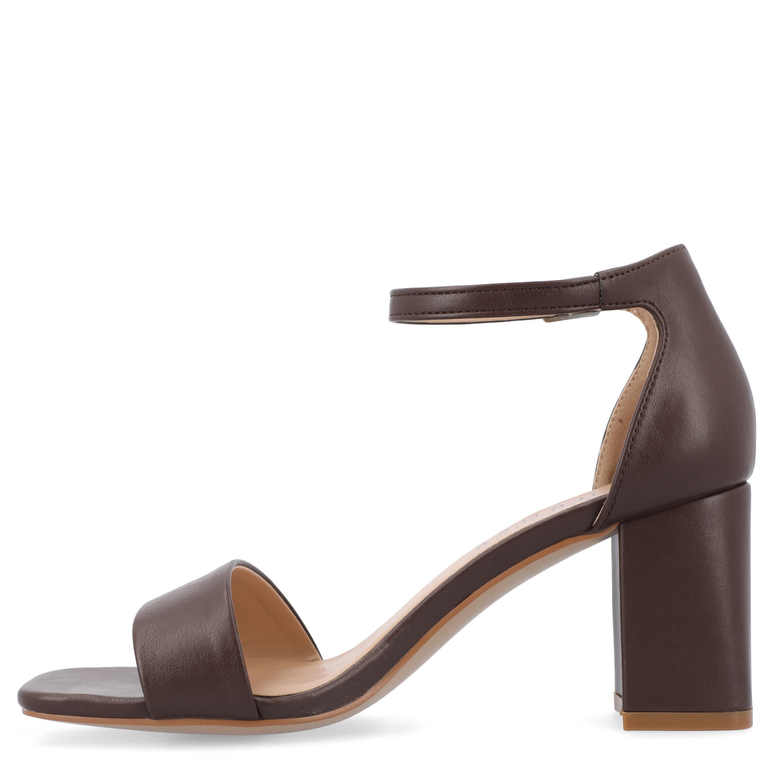 JOURNEE COLLECTION-WOMENS VALENNCIA SANDAL-DARK BROWN & 