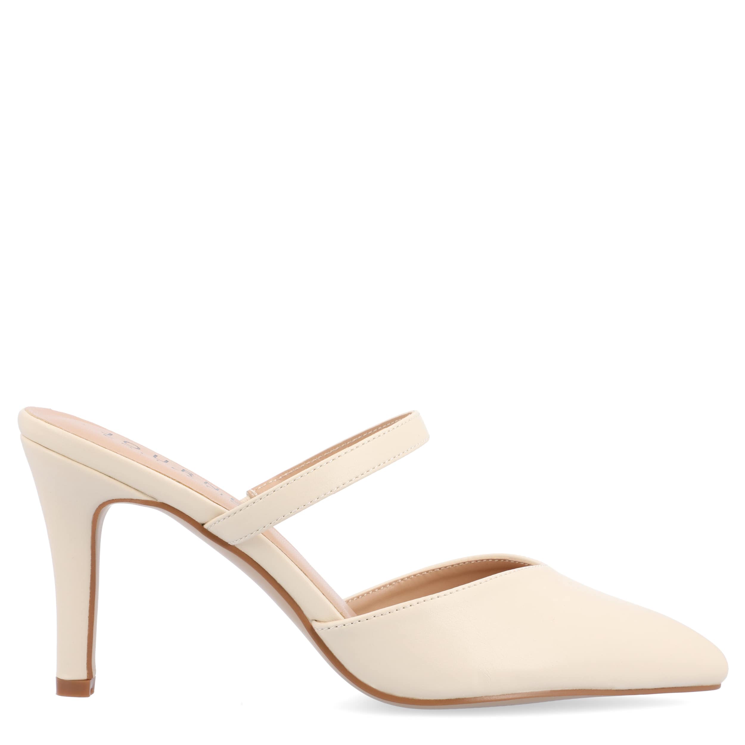 JOURNEE COLLECTION-WOMENS YVON MULE PUMP-BEIGE & 