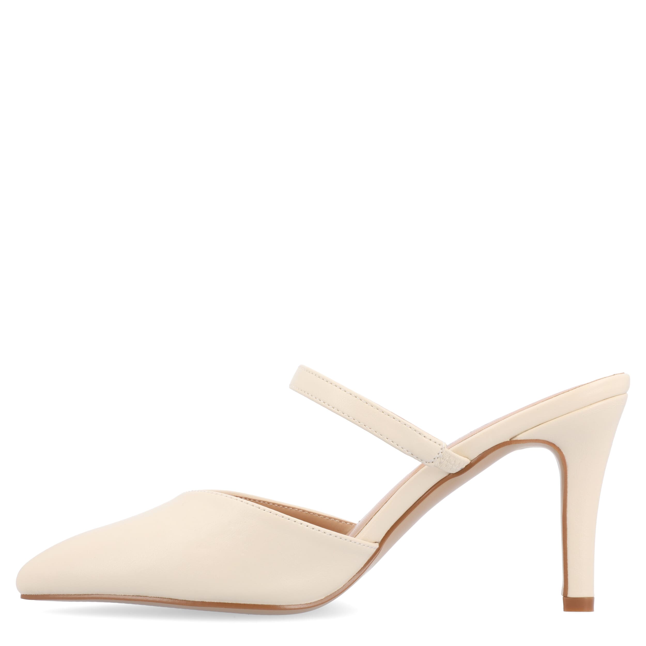 JOURNEE COLLECTION-WOMENS YVON MULE PUMP-BEIGE & 