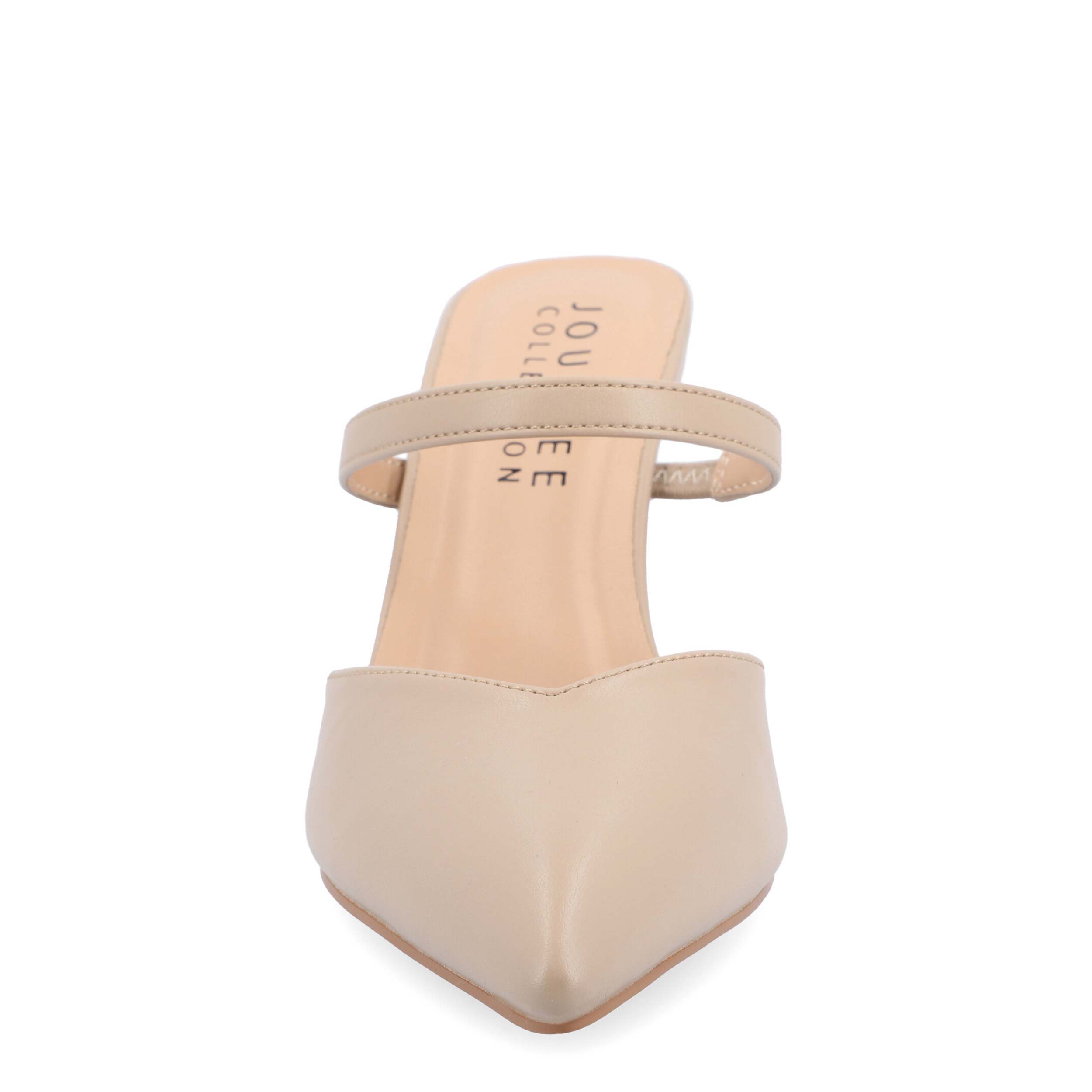 JOURNEE COLLECTION-WOMENS YVON MULE PUMP-BEIGE & 