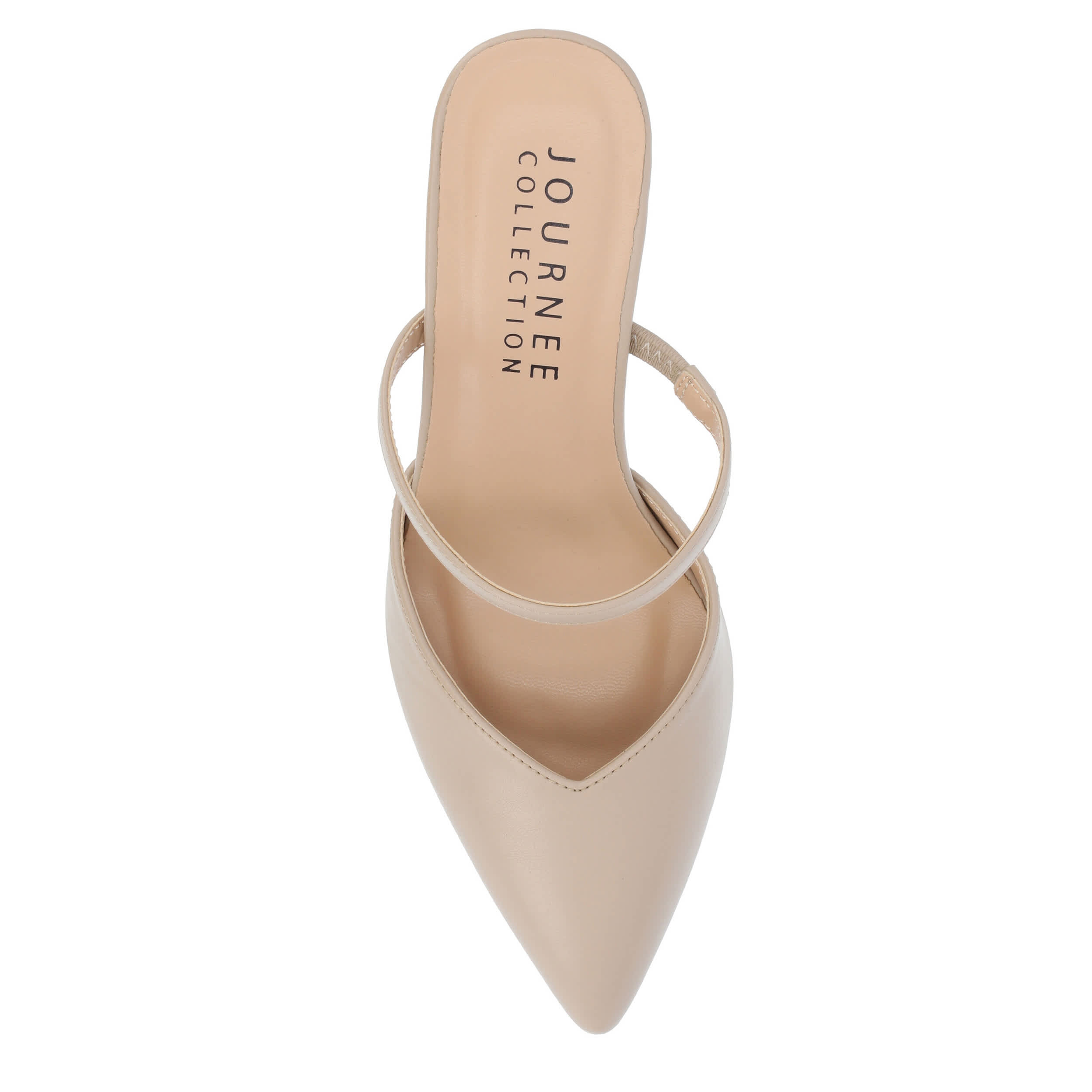 JOURNEE COLLECTION-WOMENS YVON MULE PUMP-BEIGE & 
