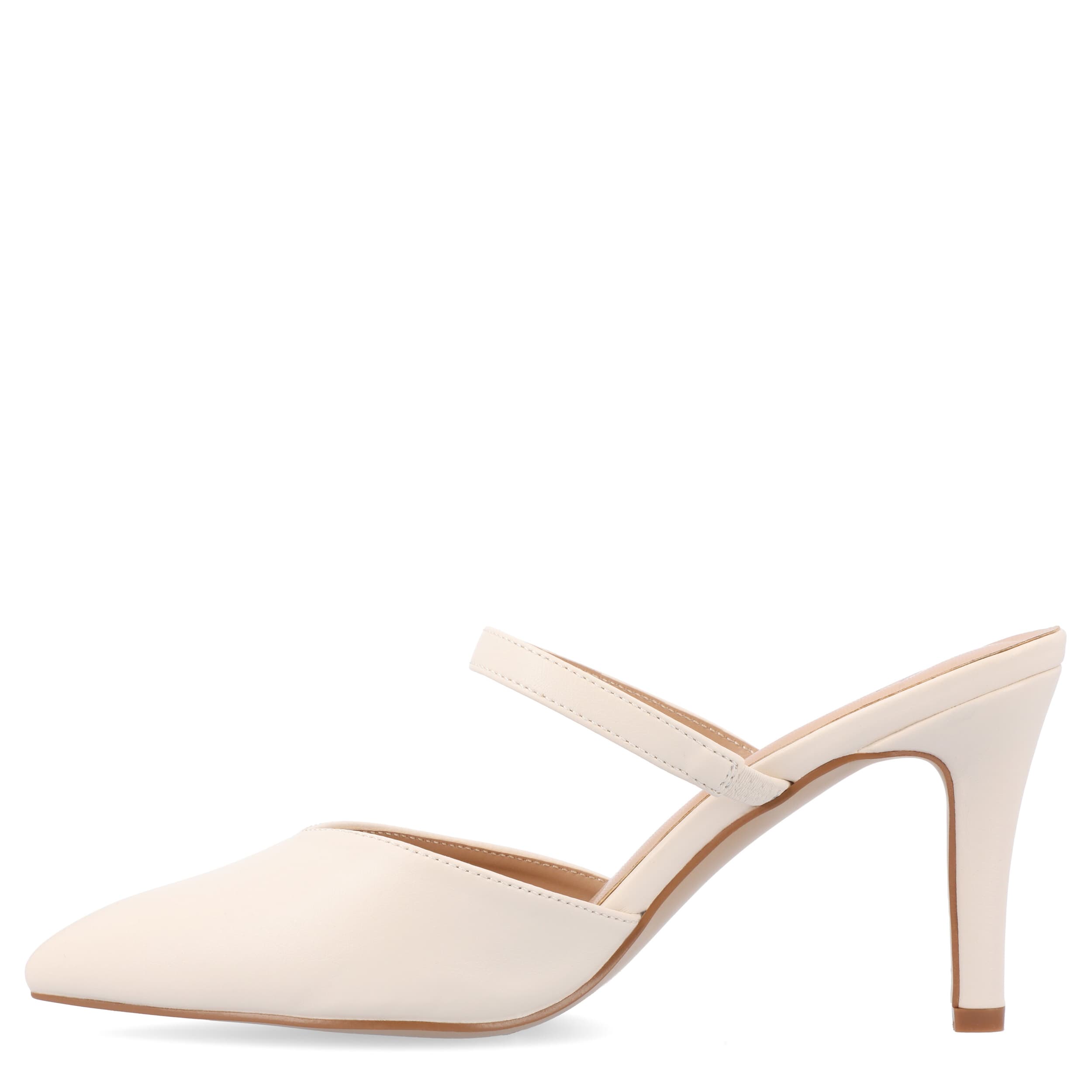 JOURNEE COLLECTION-WOMENS YVON MULE PUMP-WHITE & 