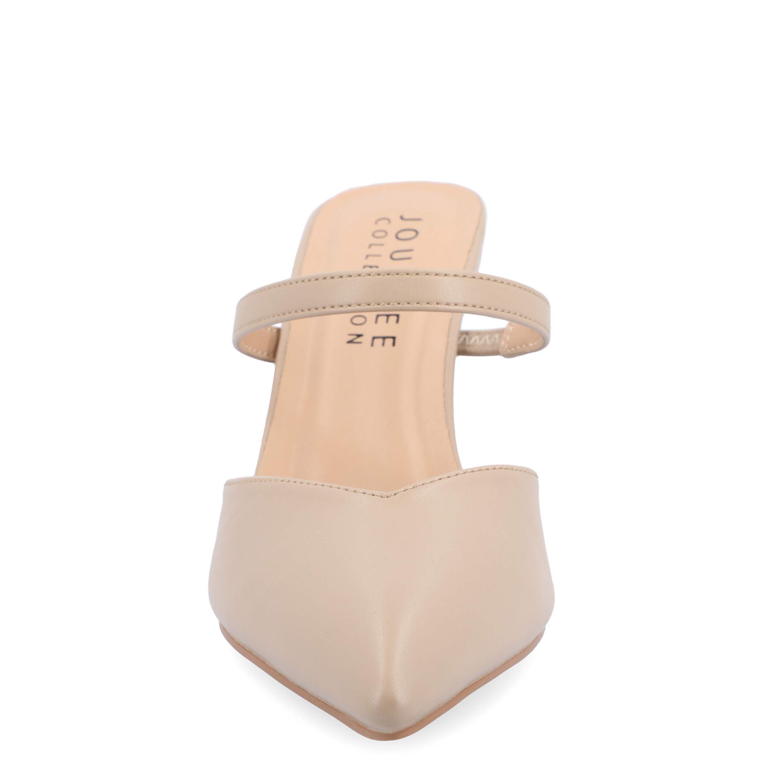 JOURNEE COLLECTION-WOMENS YVON NARROW MULE PUMP-BEIGE & 