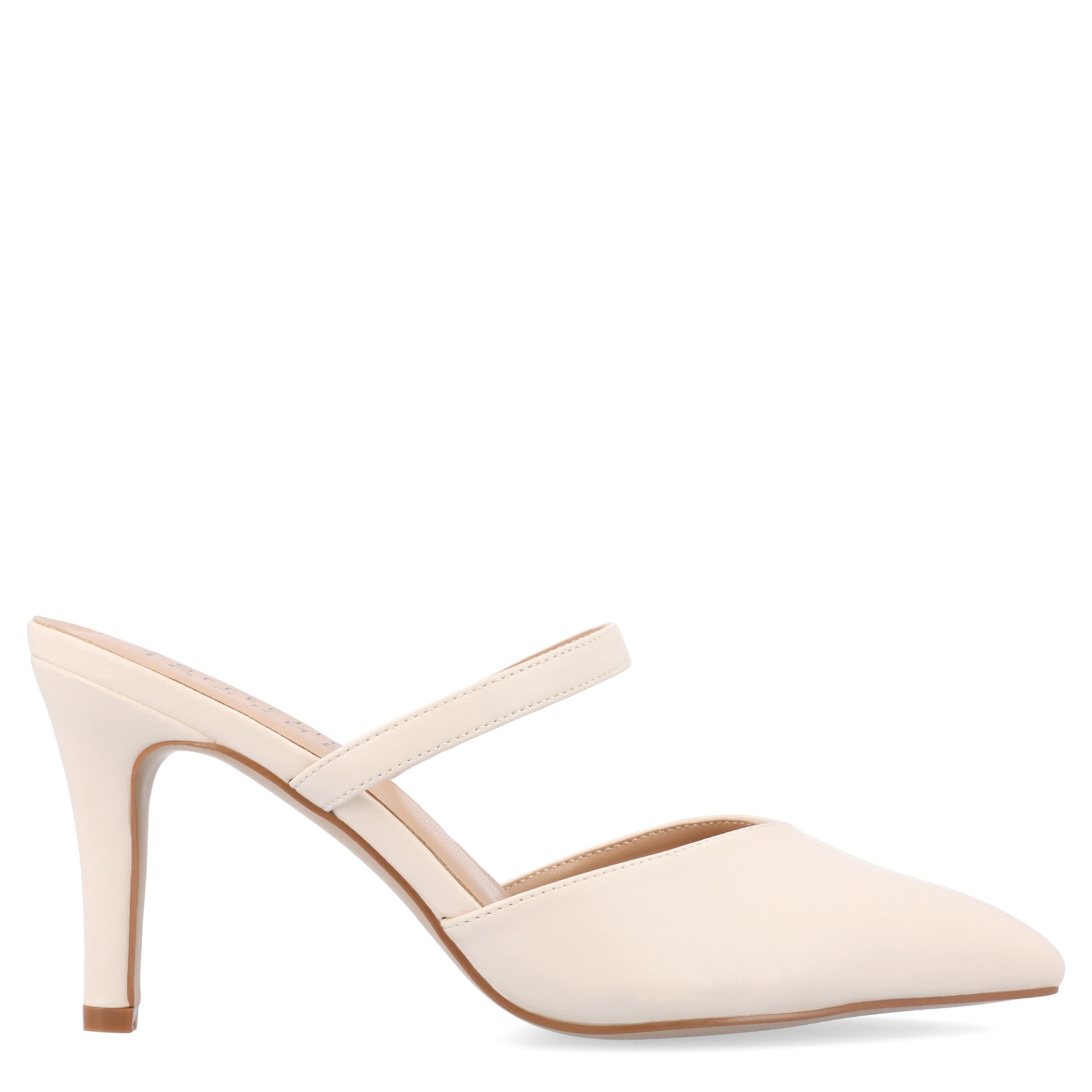 JOURNEE COLLECTION-WOMENS YVON MULE PUMP-WHITE & 