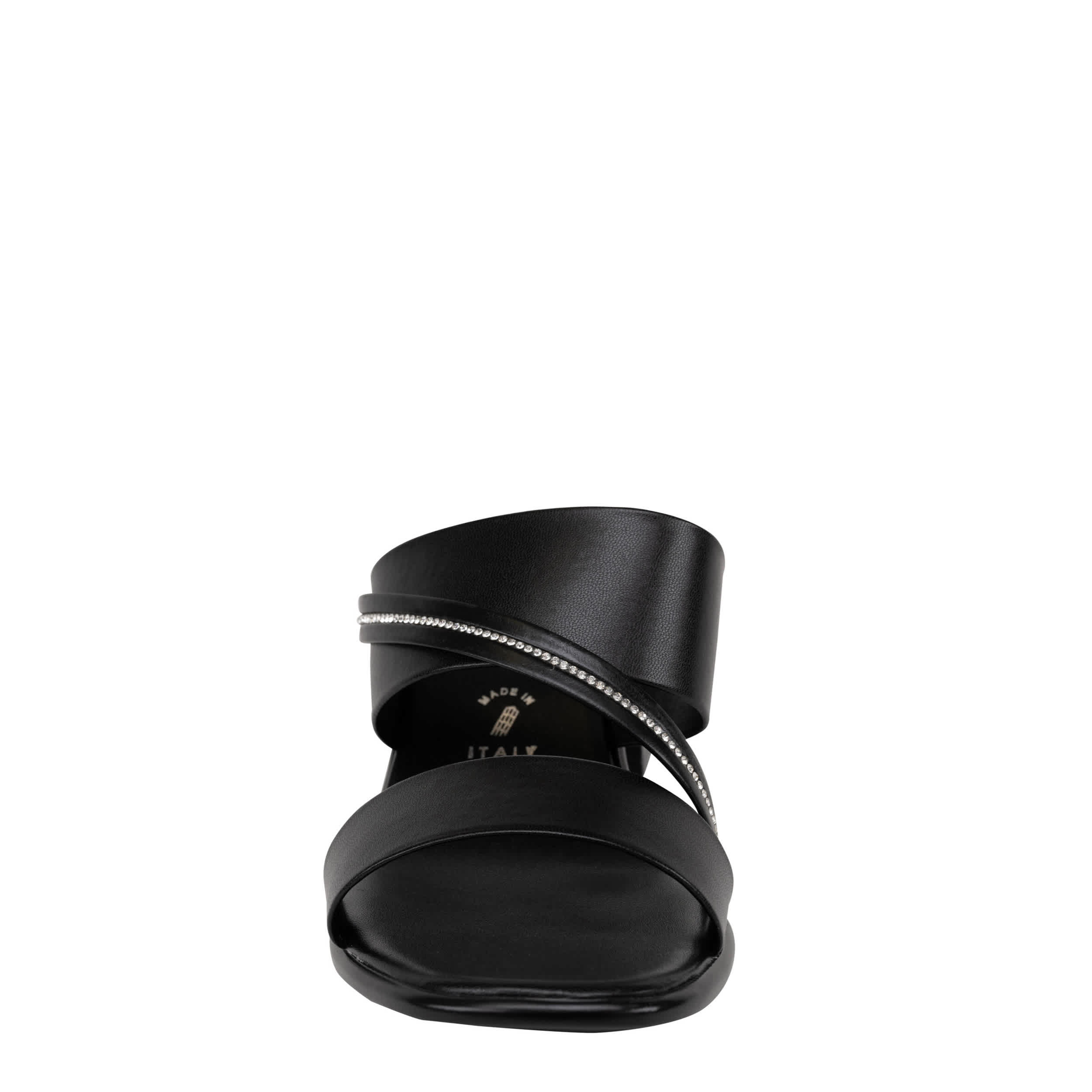 ITALIAN SHOEMAKERS-WOMENS COLETTY SLIDE SANDAL-BLACK & 