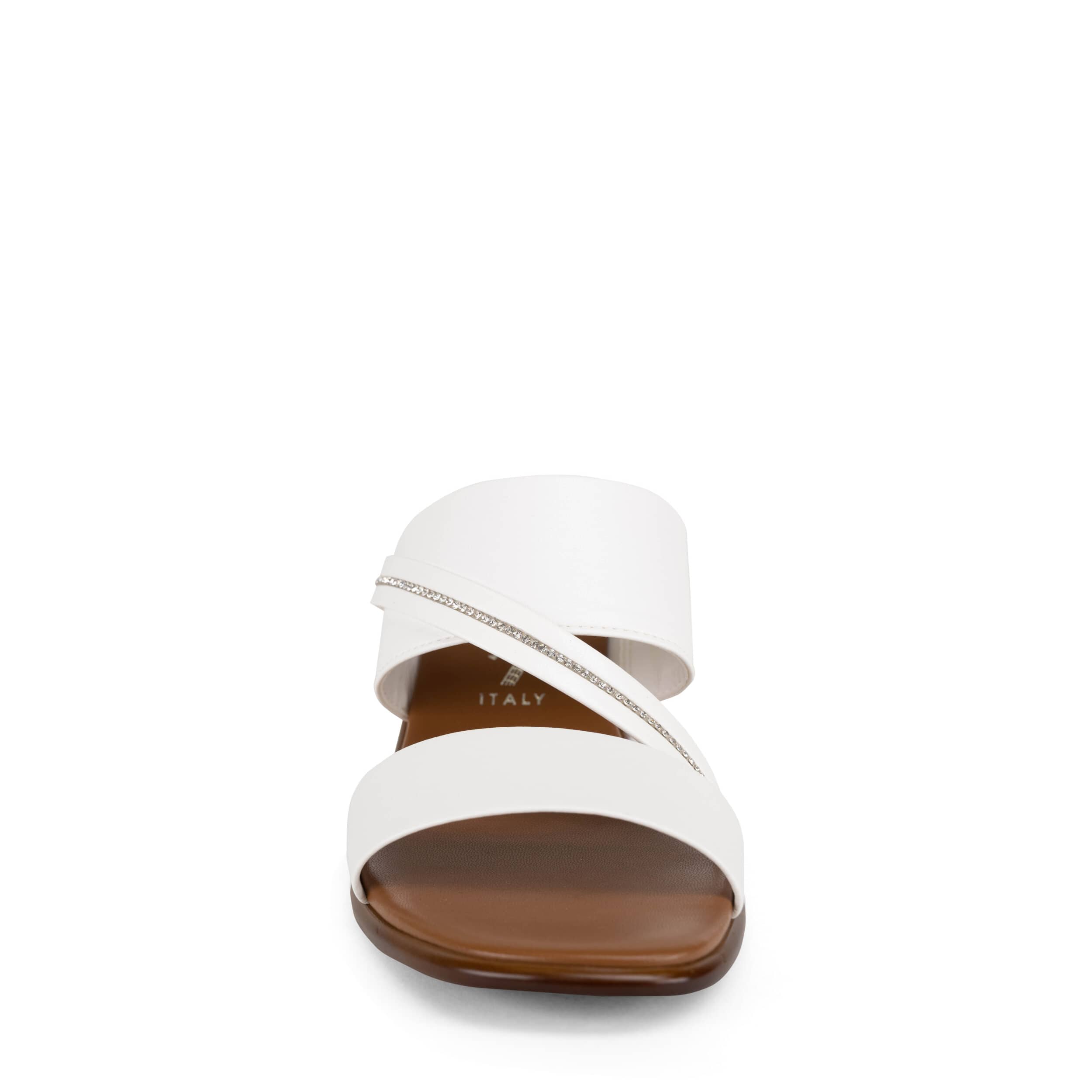 ITALIAN SHOEMAKERS-WOMENS COLETTY SLIDE SANDAL-WHITE & 