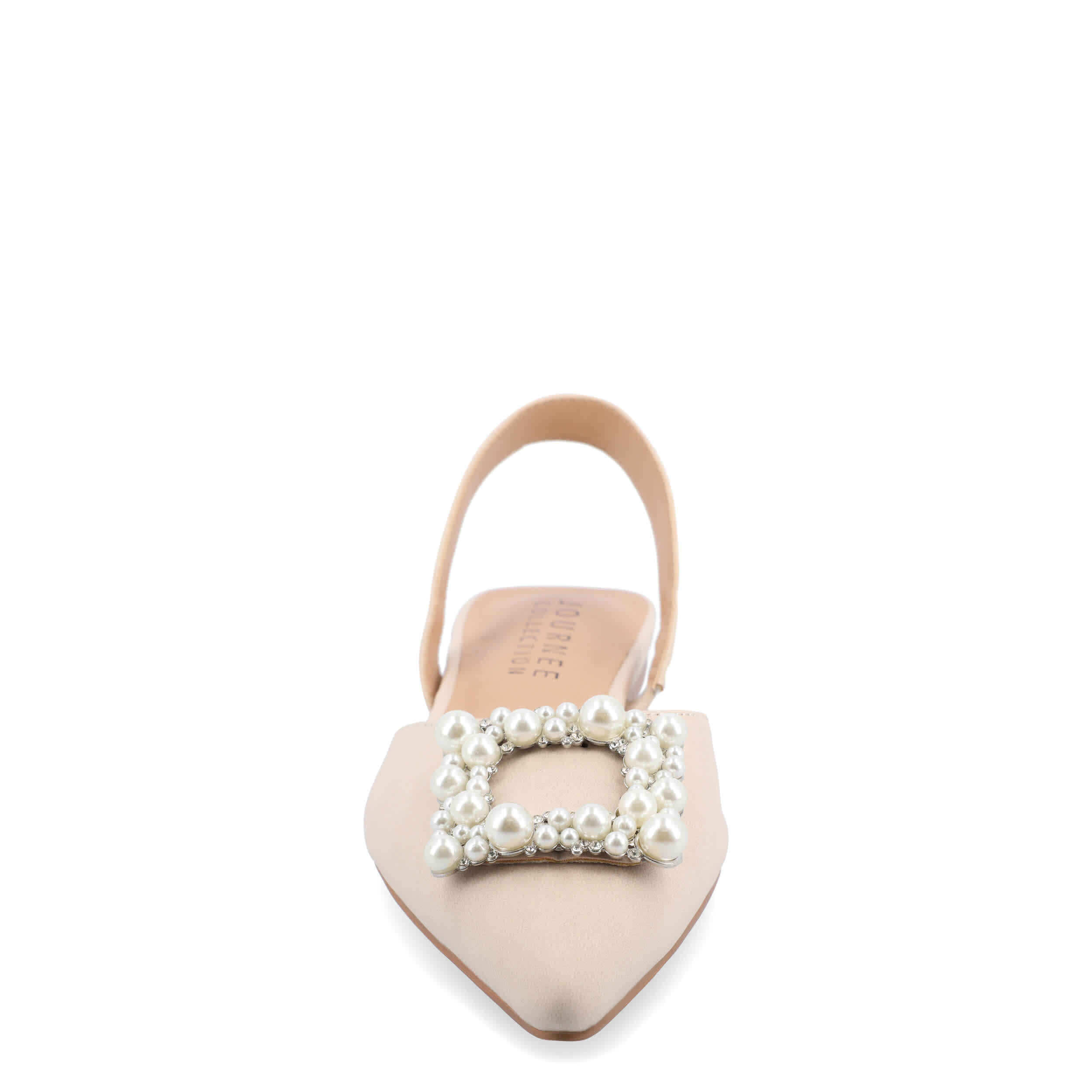 JOURNEE COLLECTION-WOMENS HANNAE WIDE FLAT-BEIGE & 