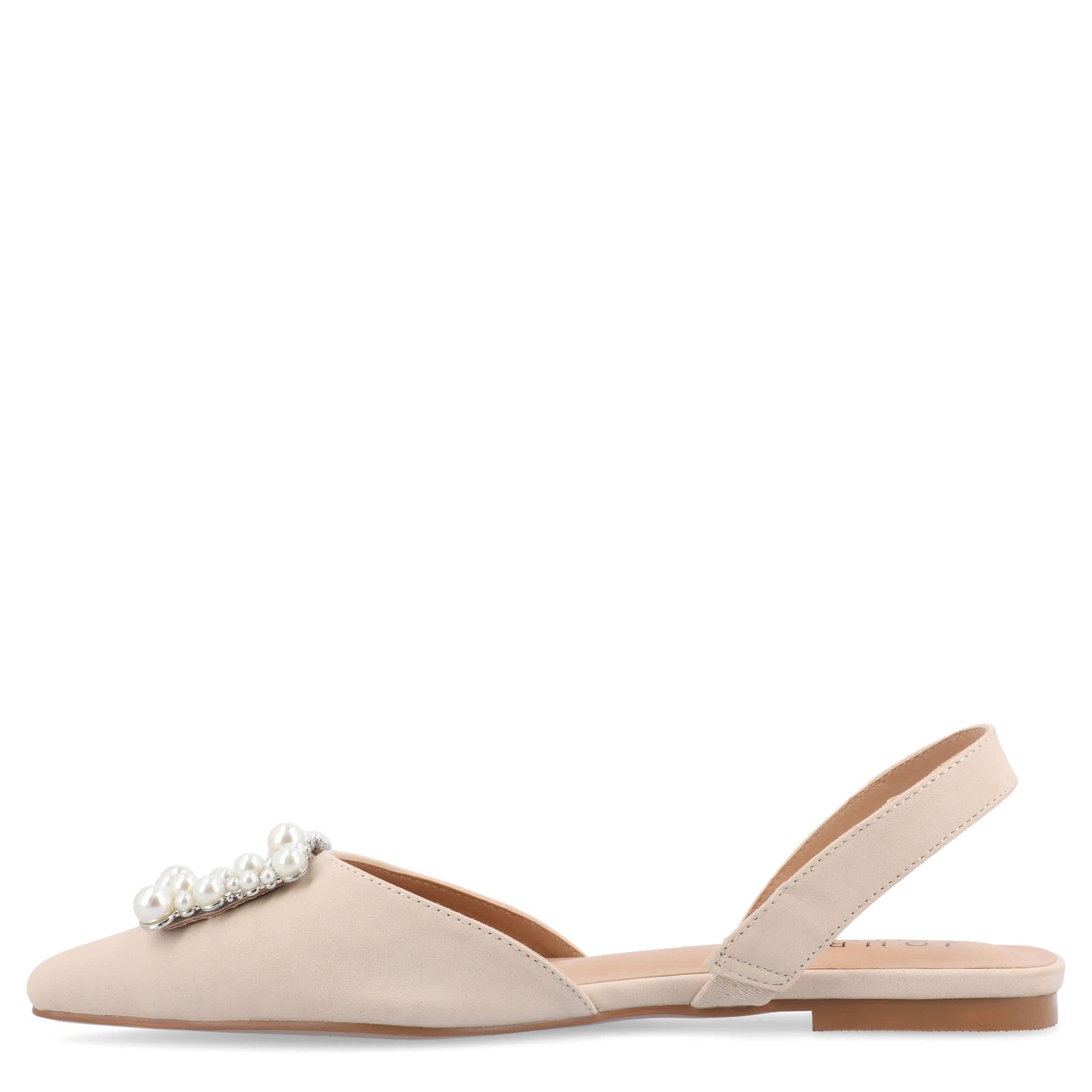 JOURNEE COLLECTION-WOMENS HANNAE WIDE FLAT-BEIGE & 