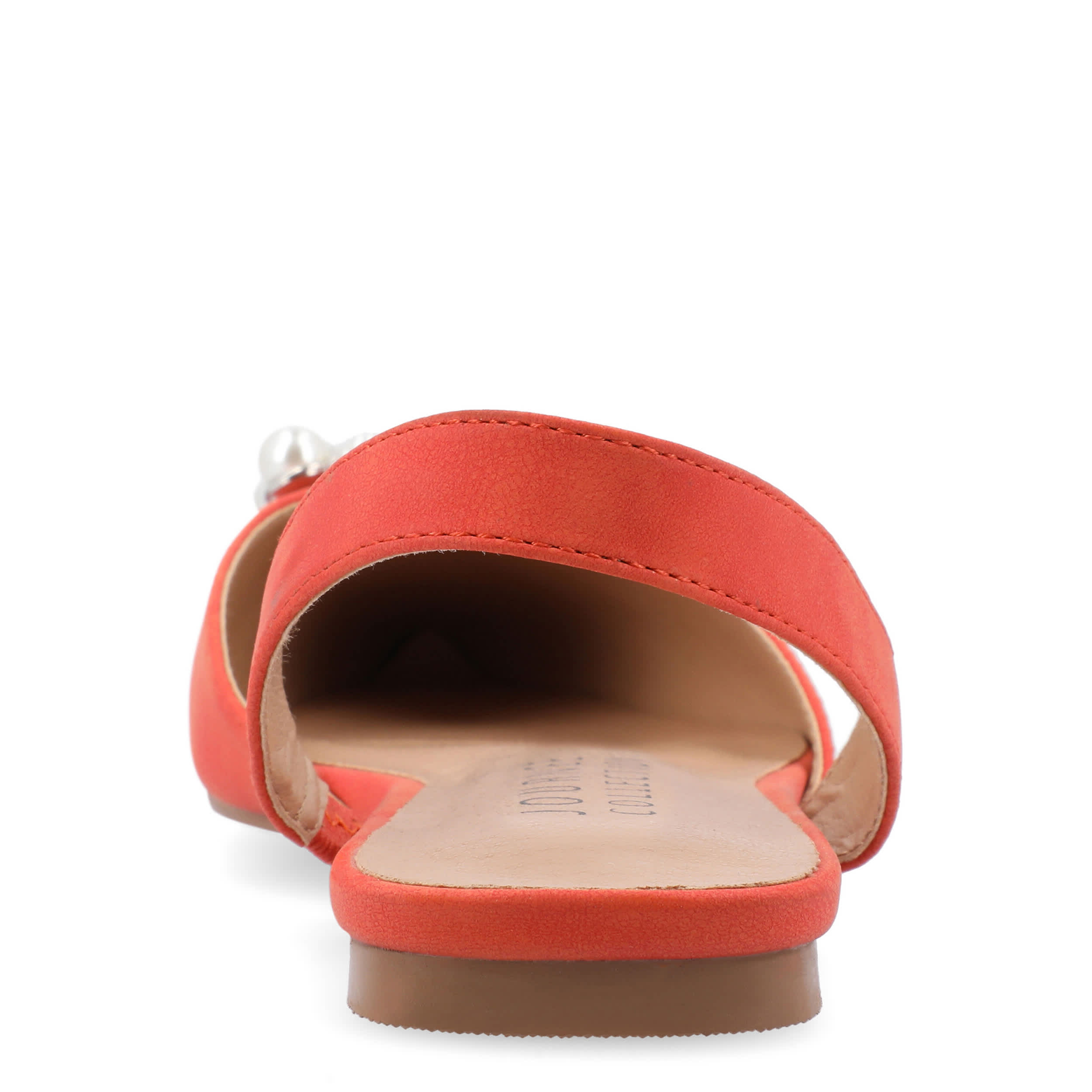 JOURNEE COLLECTION-WOMENS HANNAE WIDE FLAT-ORANGE & 