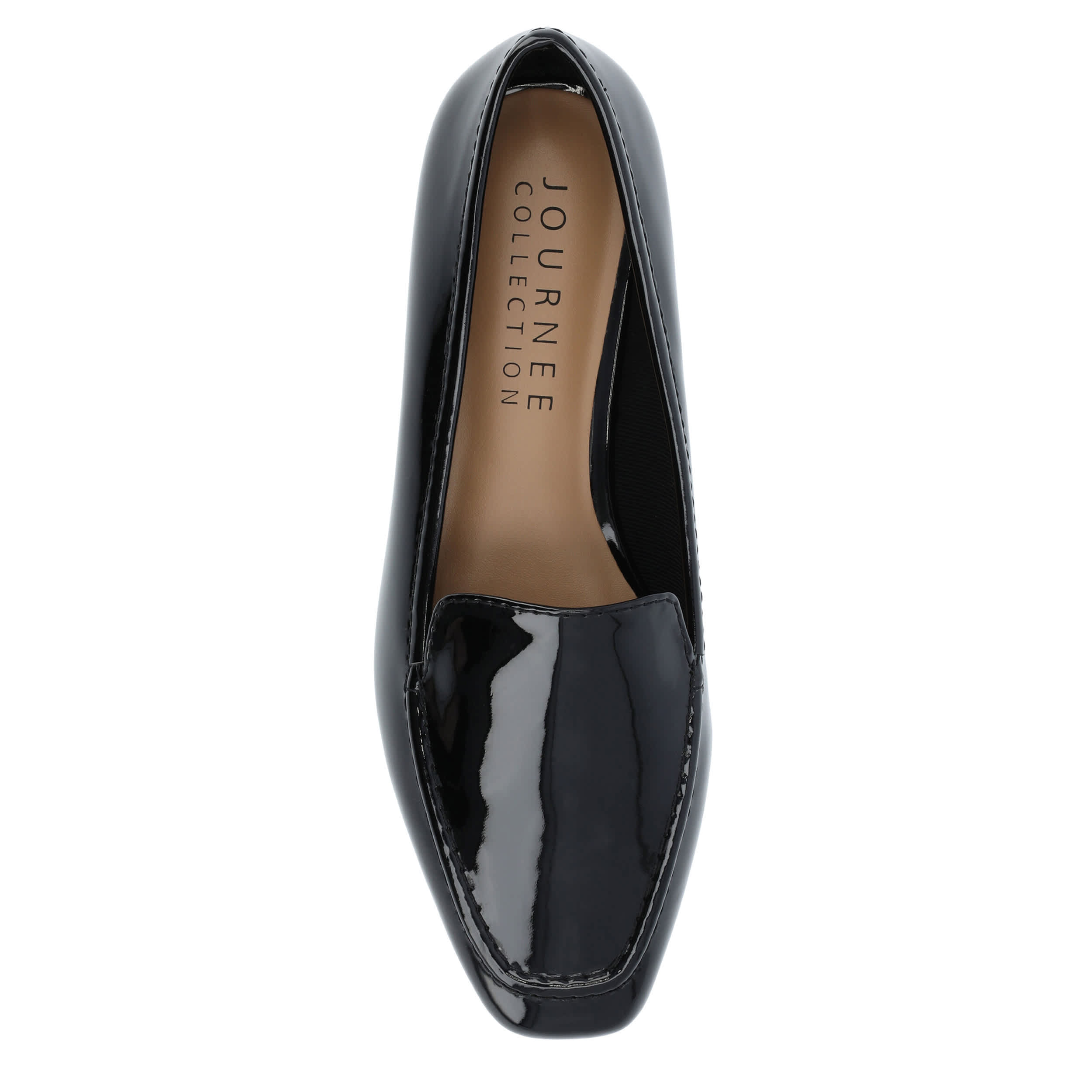 JOURNEE COLLECTION-WOMENS TULLIE WIDE LOAFER-BLACK & 