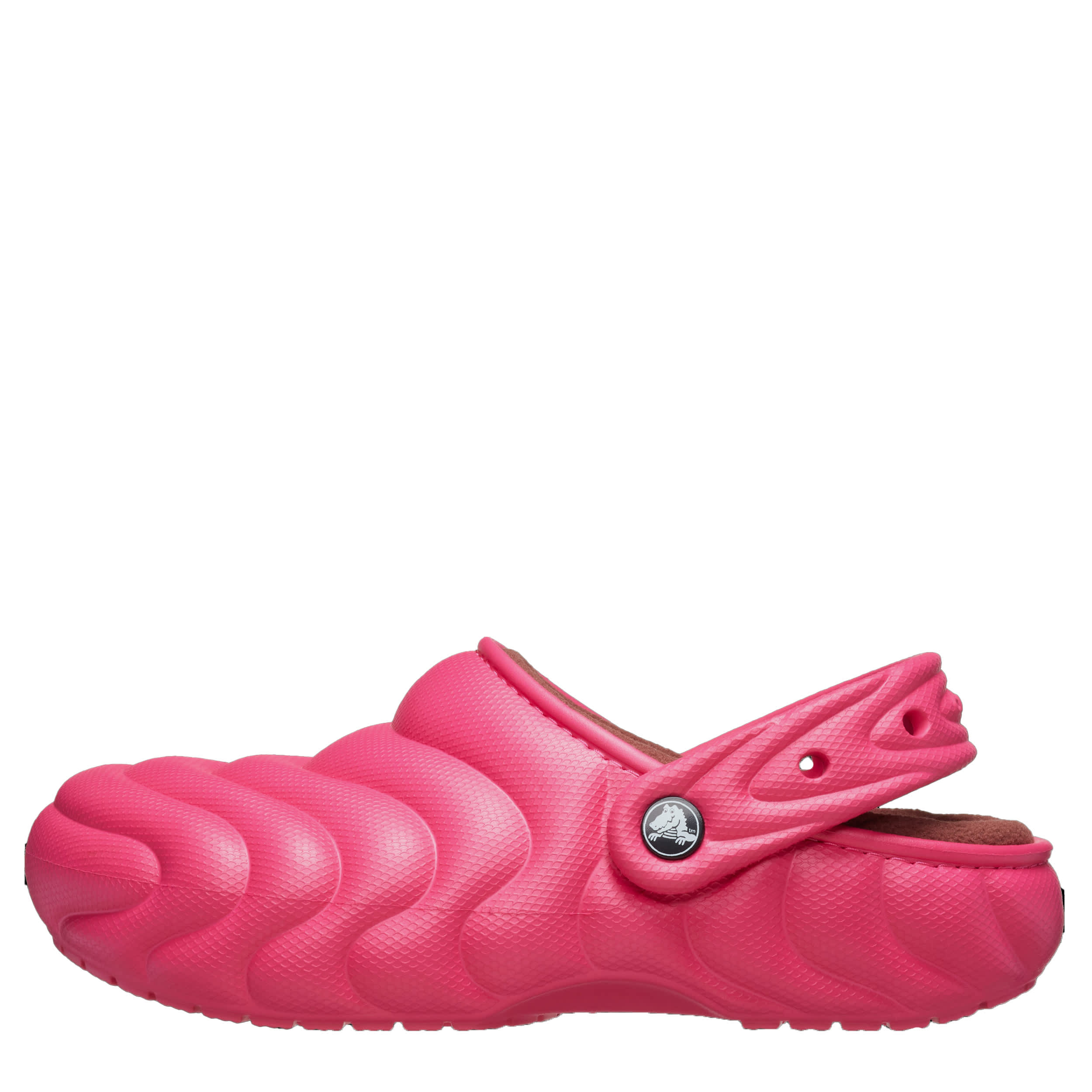 CROCS WOMENS CLASSIC LINED OVERPUFF CLOG - BRIGHT PINK
