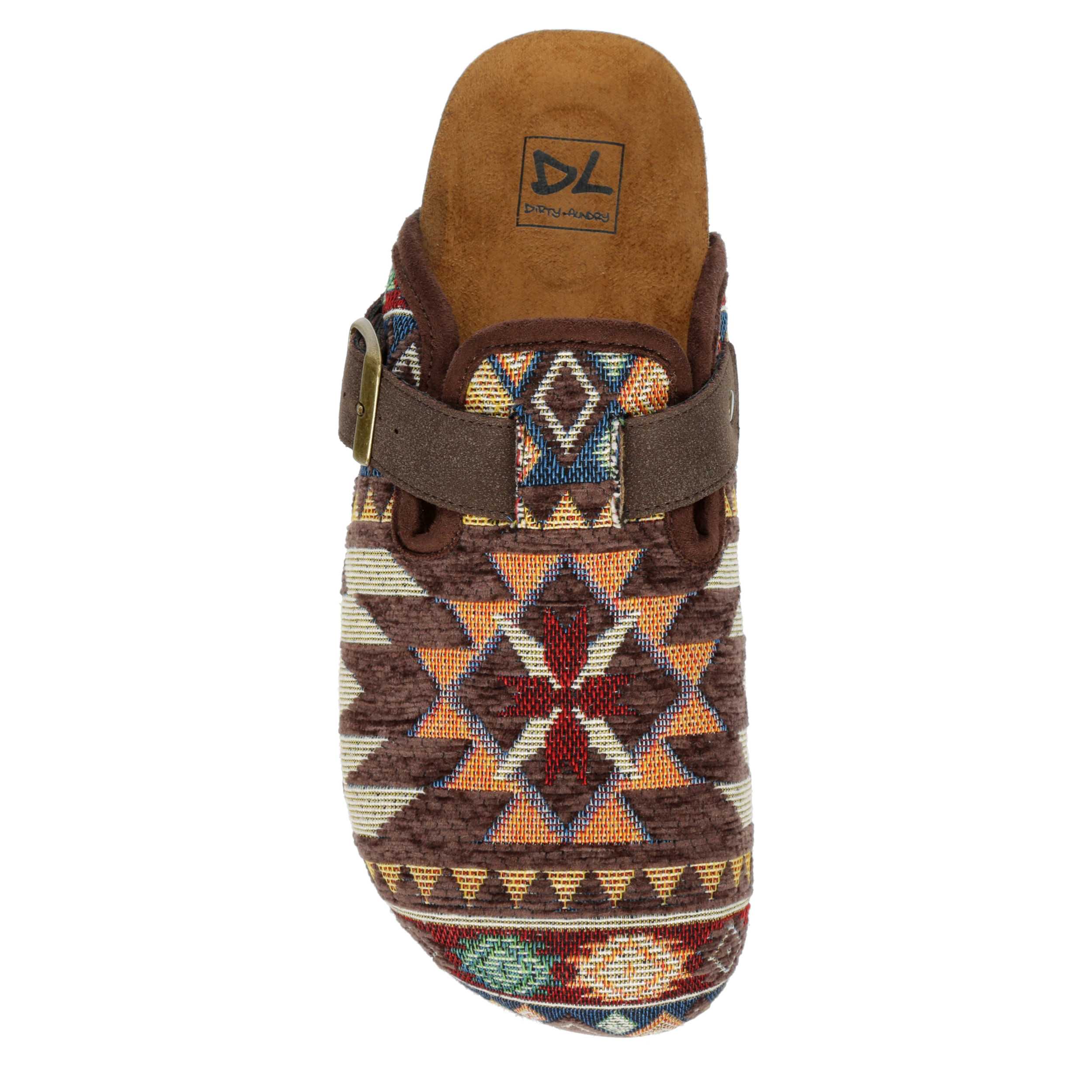 DIRTY LAUNDRY-WOMENS MYSTIFY CLOG-BROWN & MULTICOLOR