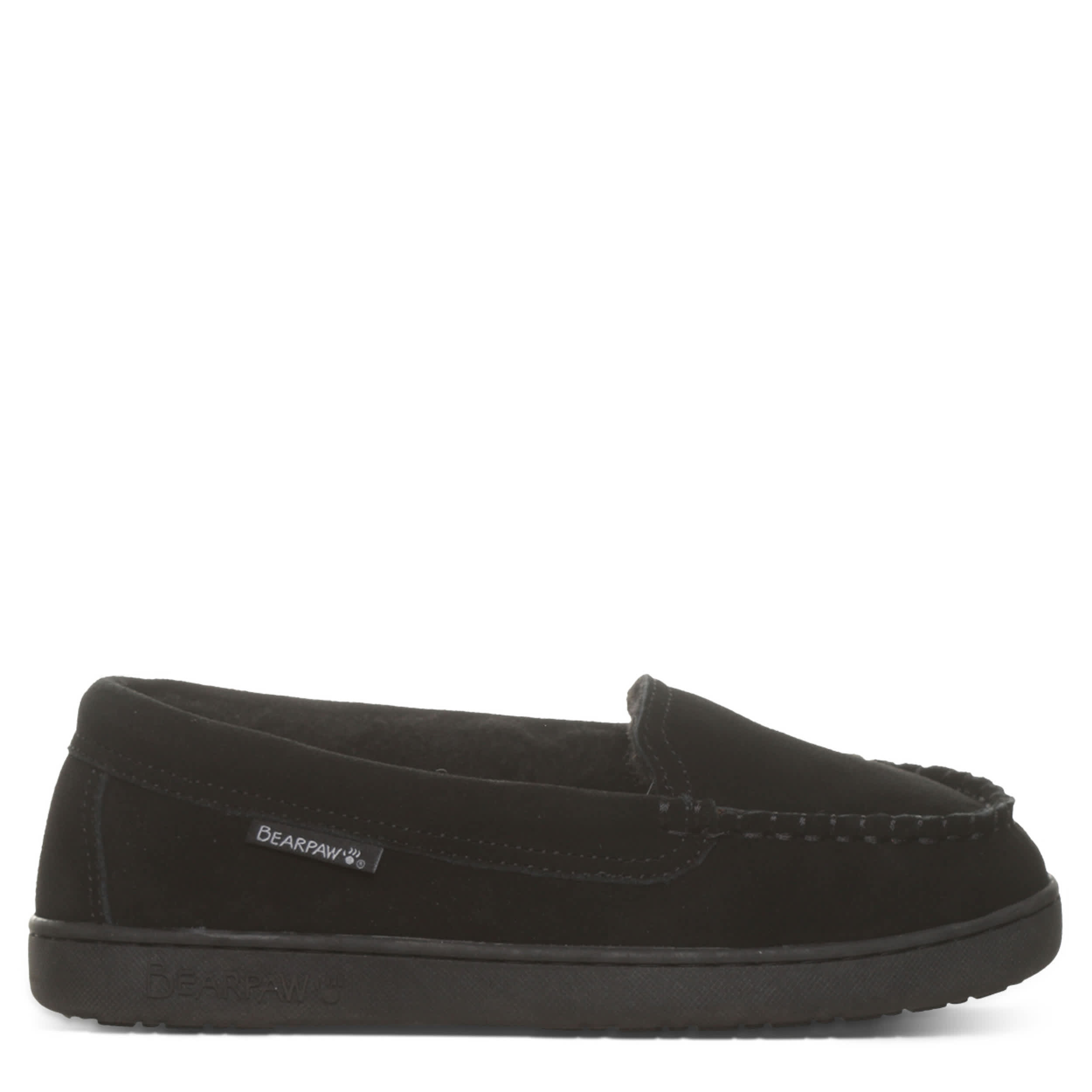 BEARPAW-WOMENS ANGEL SLIPPER-BLACK & 