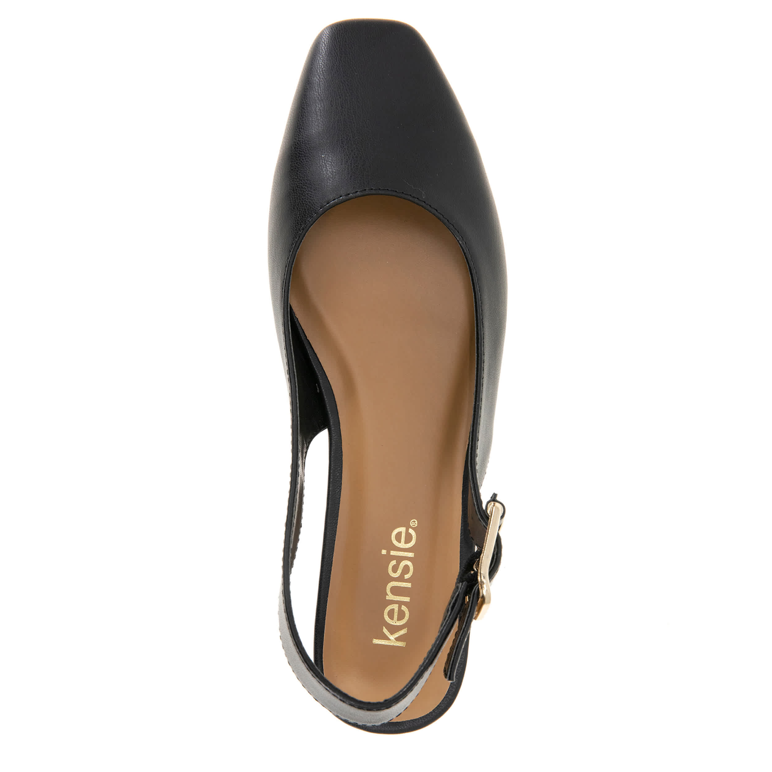 KENSIE-WOMENS FLO FLAT-BLACK & 