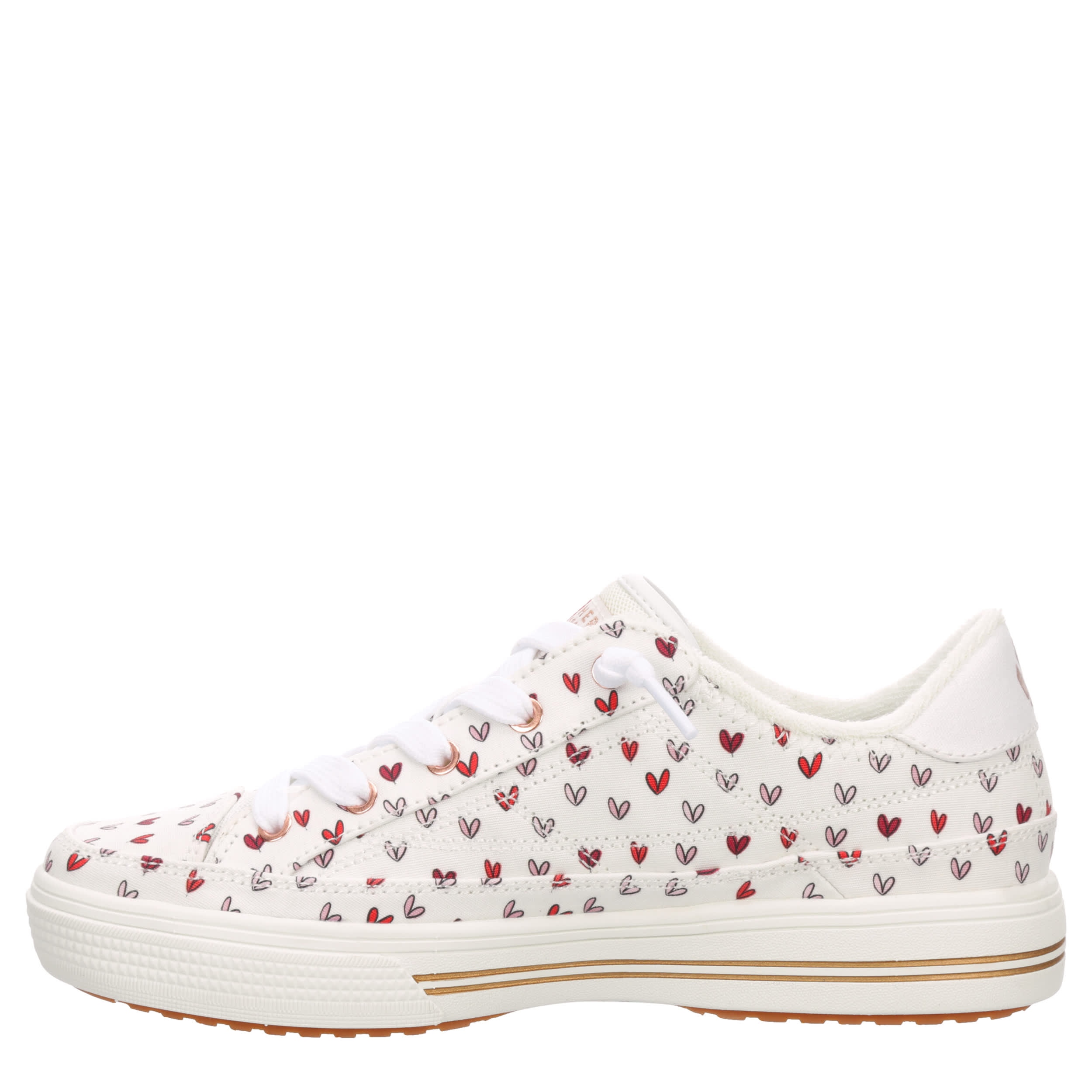 White Skechers Womens Arch Fit Arcade Love On Top Sneaker