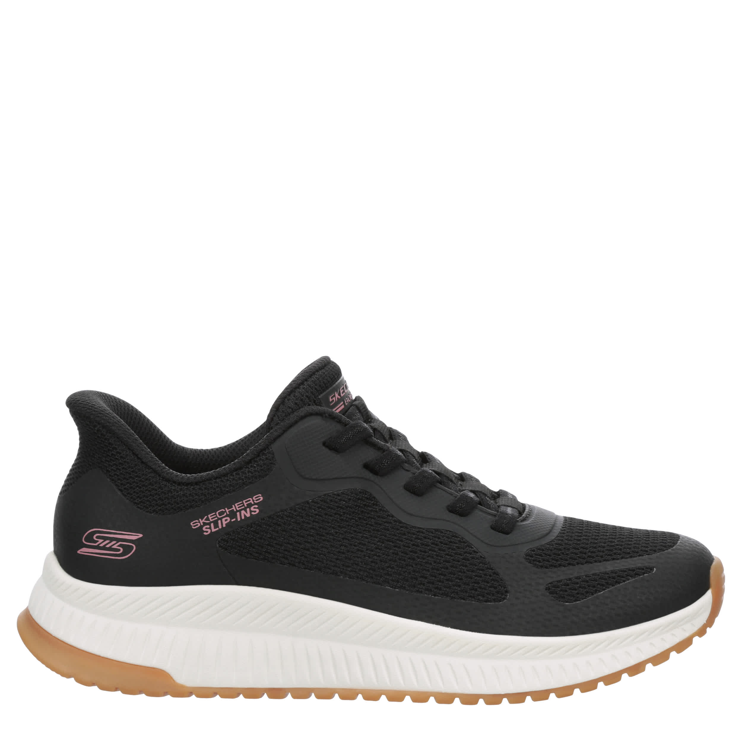 SKECHERS WOMENS SLIP-INS SQUAD 4 SNEAKER - WHITE