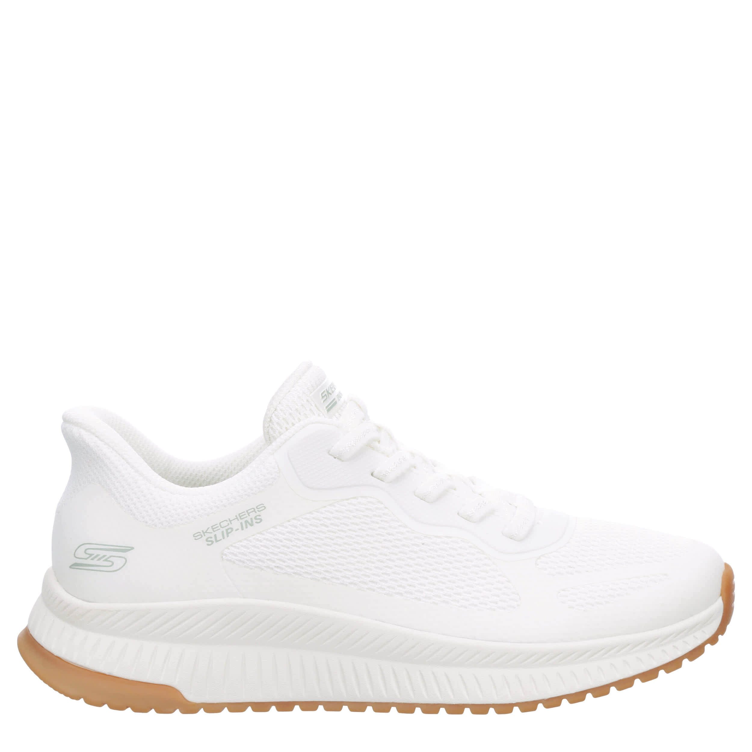 SKECHERS WOMENS SLIP-INS SQUAD 4 SNEAKER - WHITE
