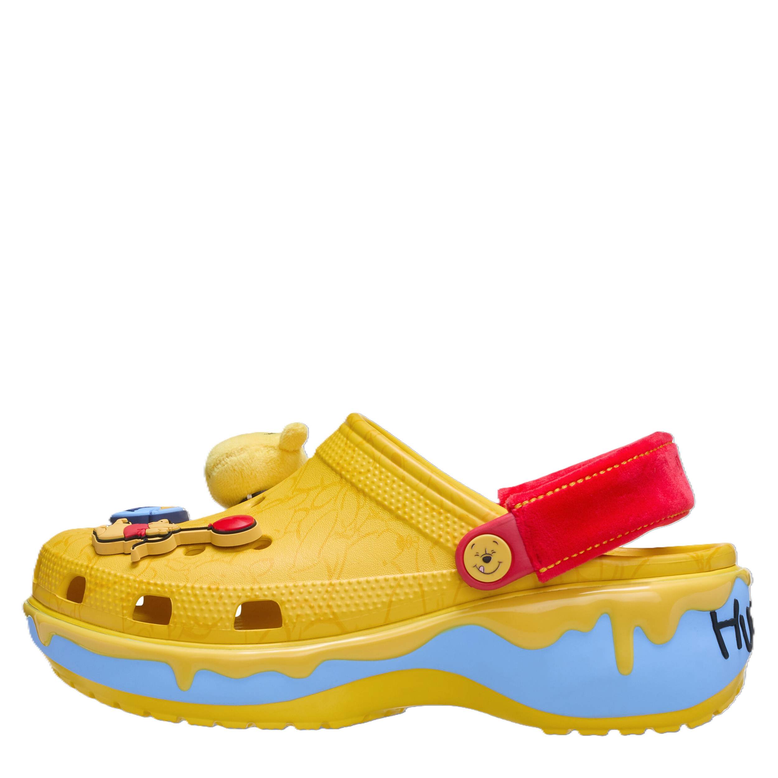 CROCS WOMENS WINNIE THE POOH CLASSIC PLATFORM CLOG - YELLOW