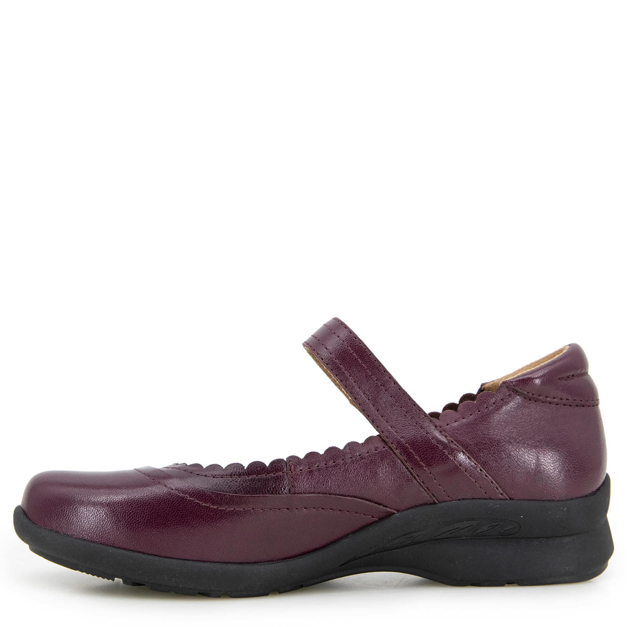 JAMBU-WOMENS TESS MARY JANE FLAT-BURGUNDY & 