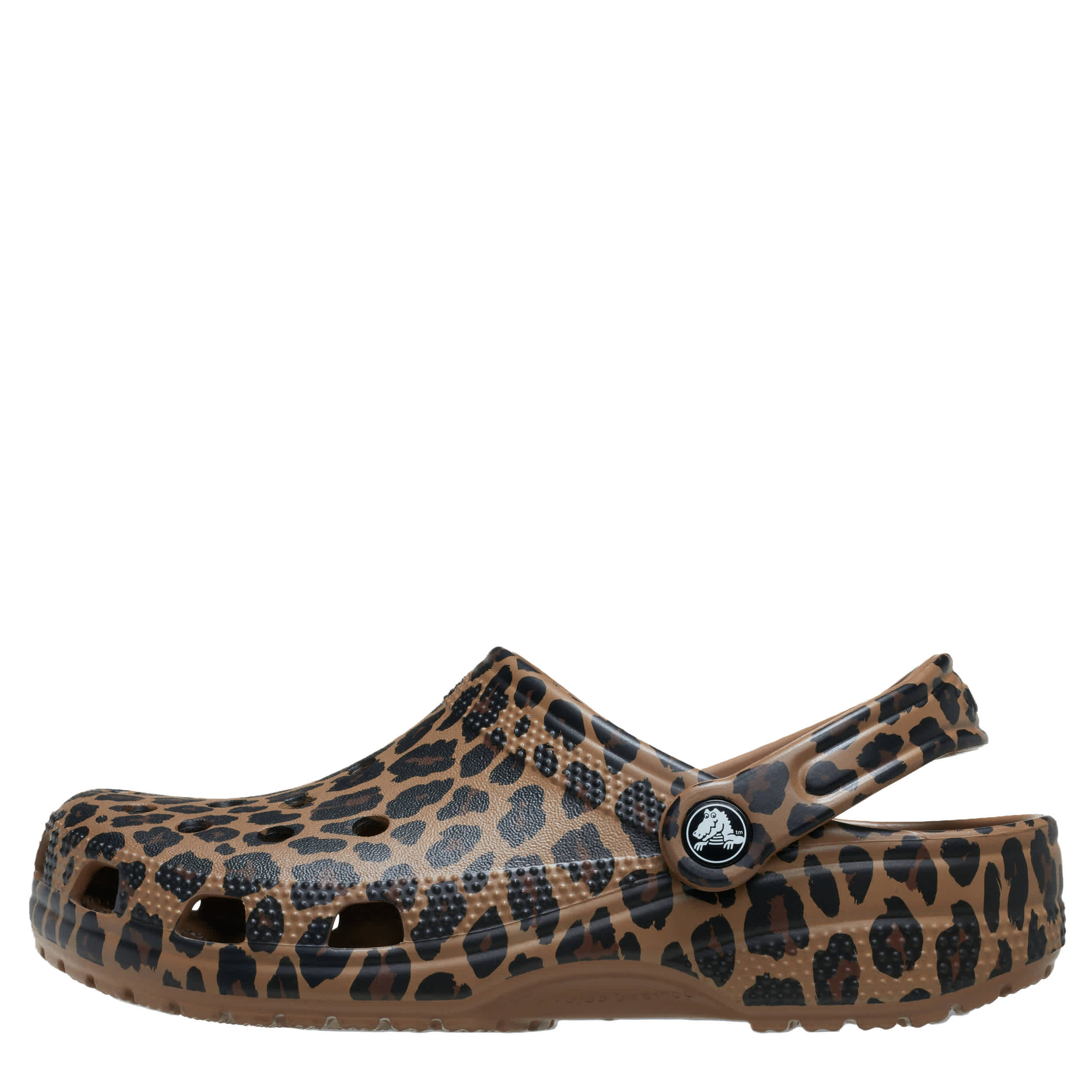 CROCS WOMENS CLASSIC ANIMAL CLOG - LEOPARD