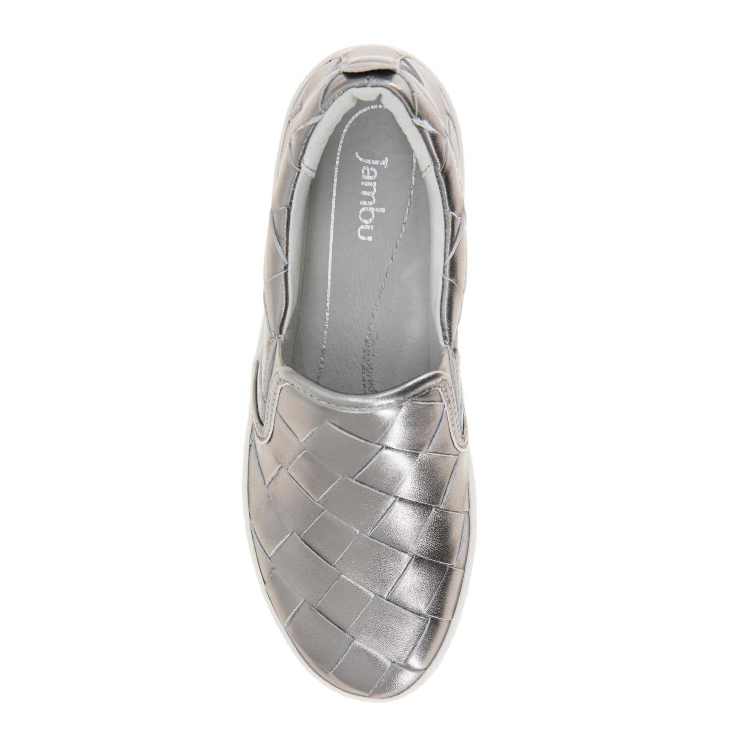 JAMBU-WOMENS CHARLOTTE SLIP ON SNEAKER-GREY & 