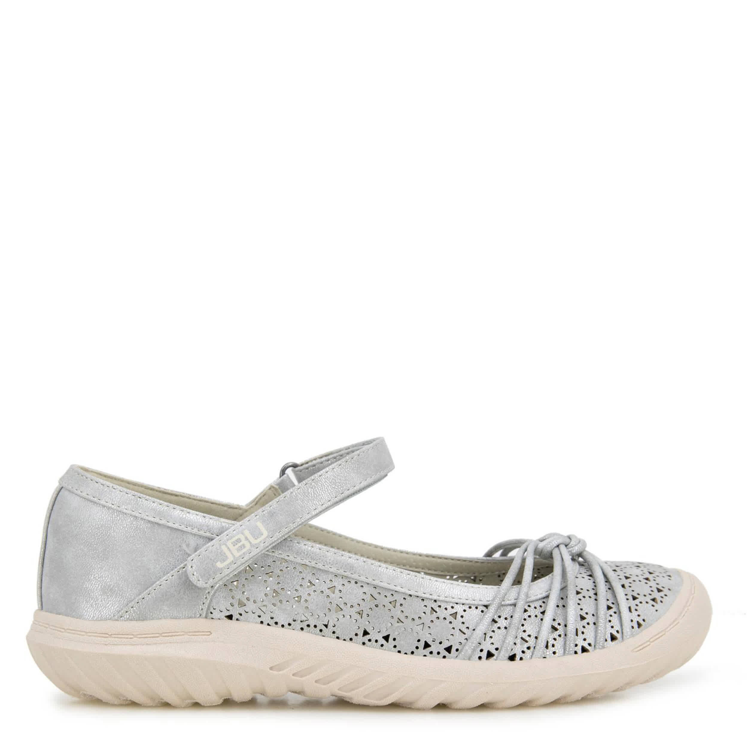 JBU-WOMENS RAMY MARY JANE FLAT-SILVER & 