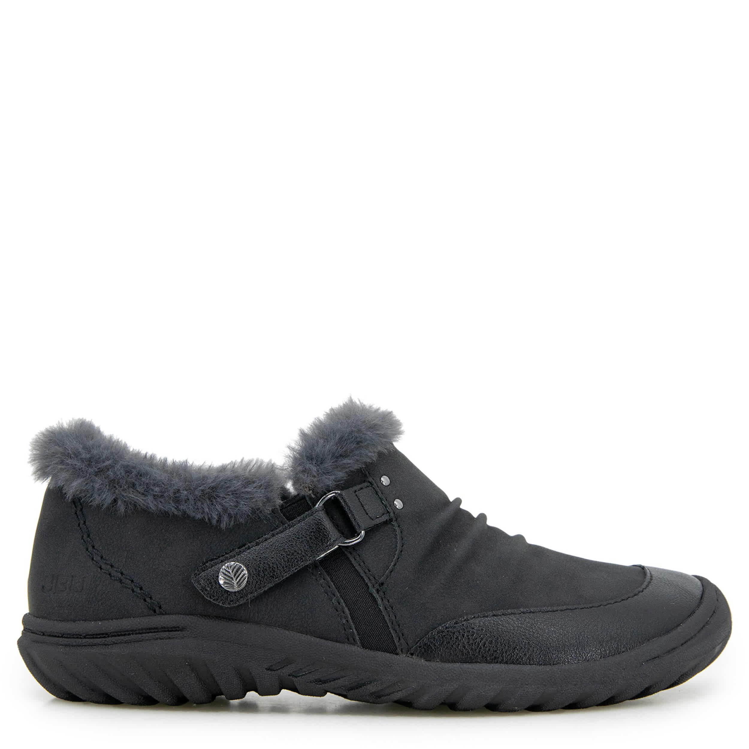 JBU-WOMENS HEATHER FUR SLIP ON SNEAKER-BLACK & 