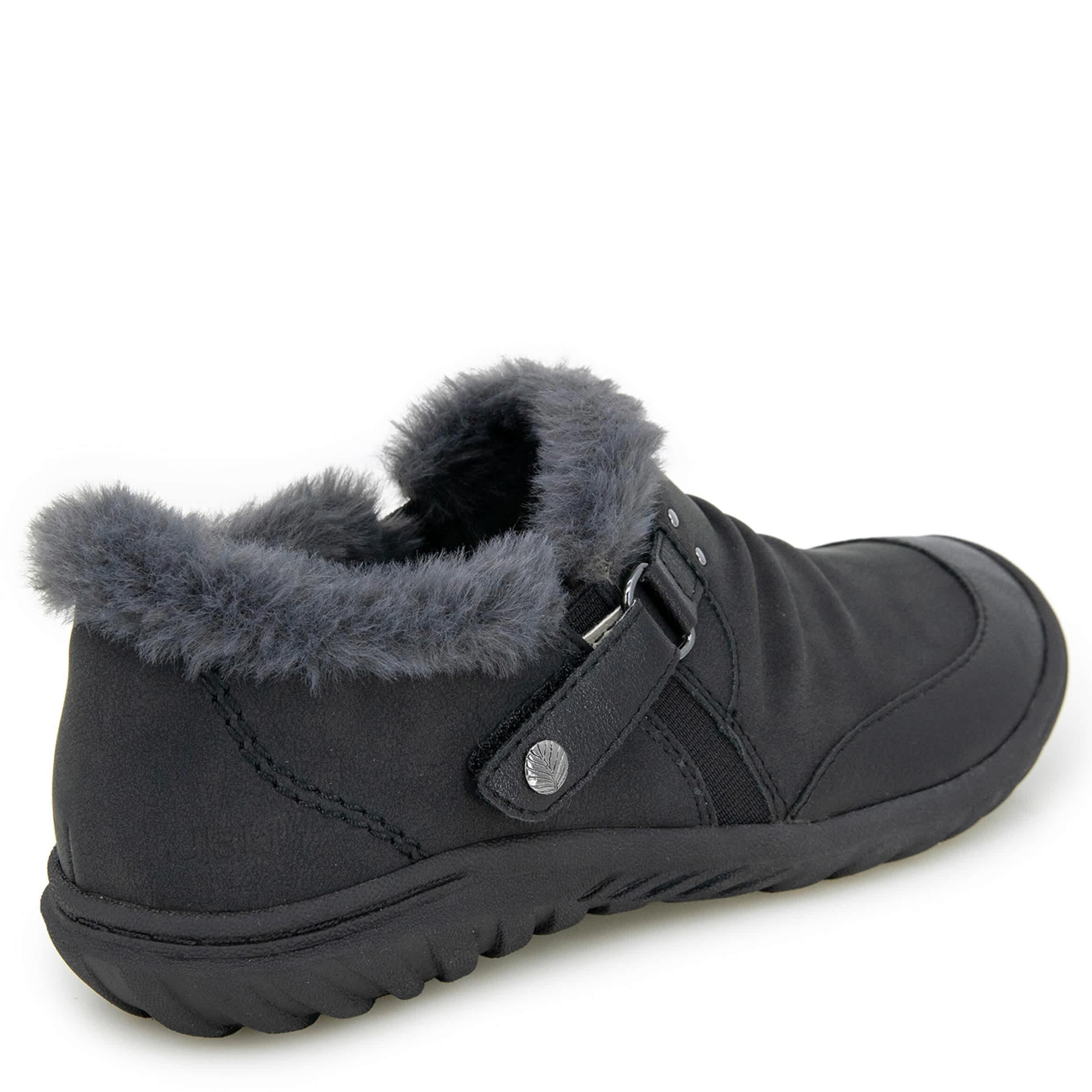 JBU-WOMENS HEATHER FUR SLIP ON SNEAKER-BLACK & 