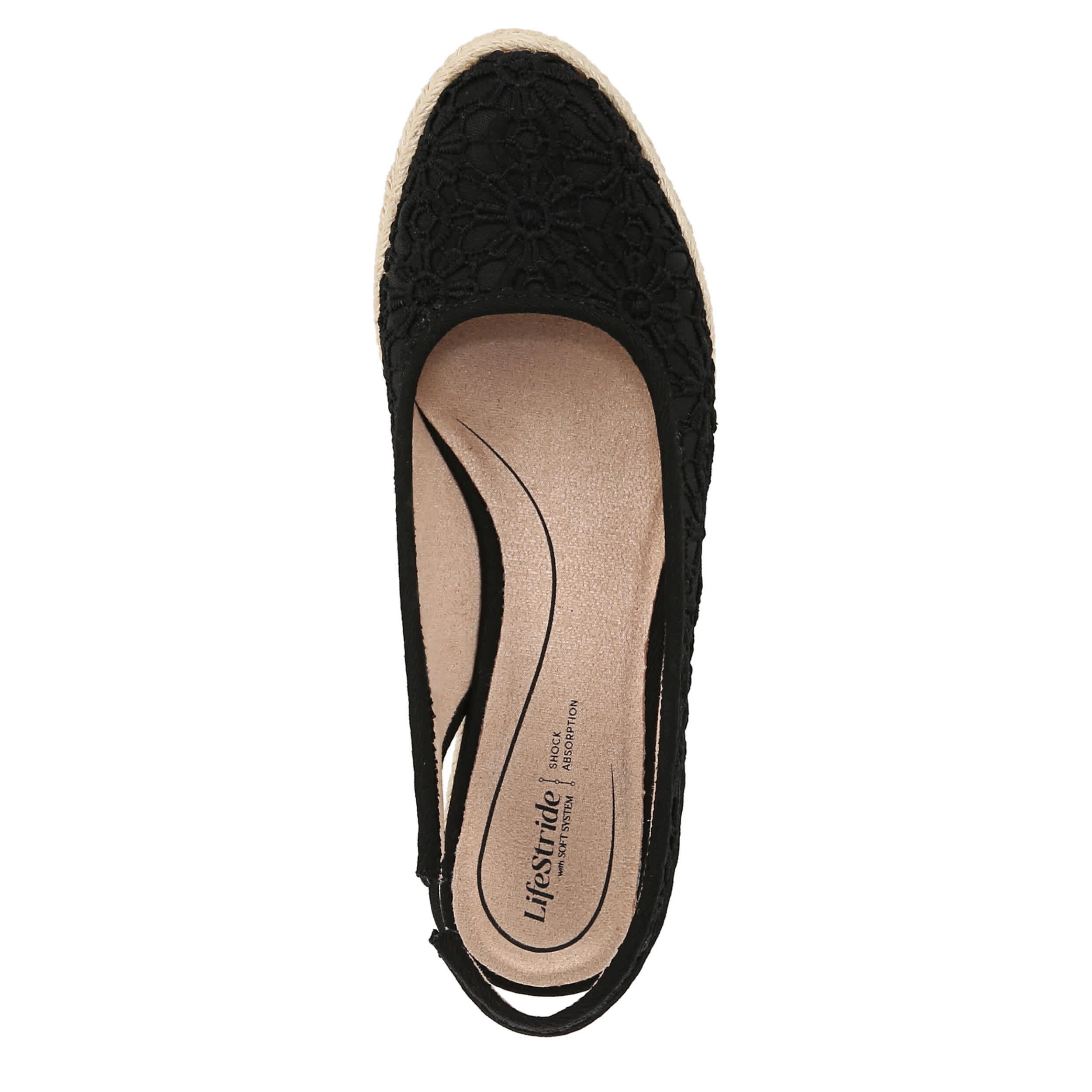 LIFESTRIDE-WOMENS KAYDEN ESPADRILLE SANDAL-BLACK & 