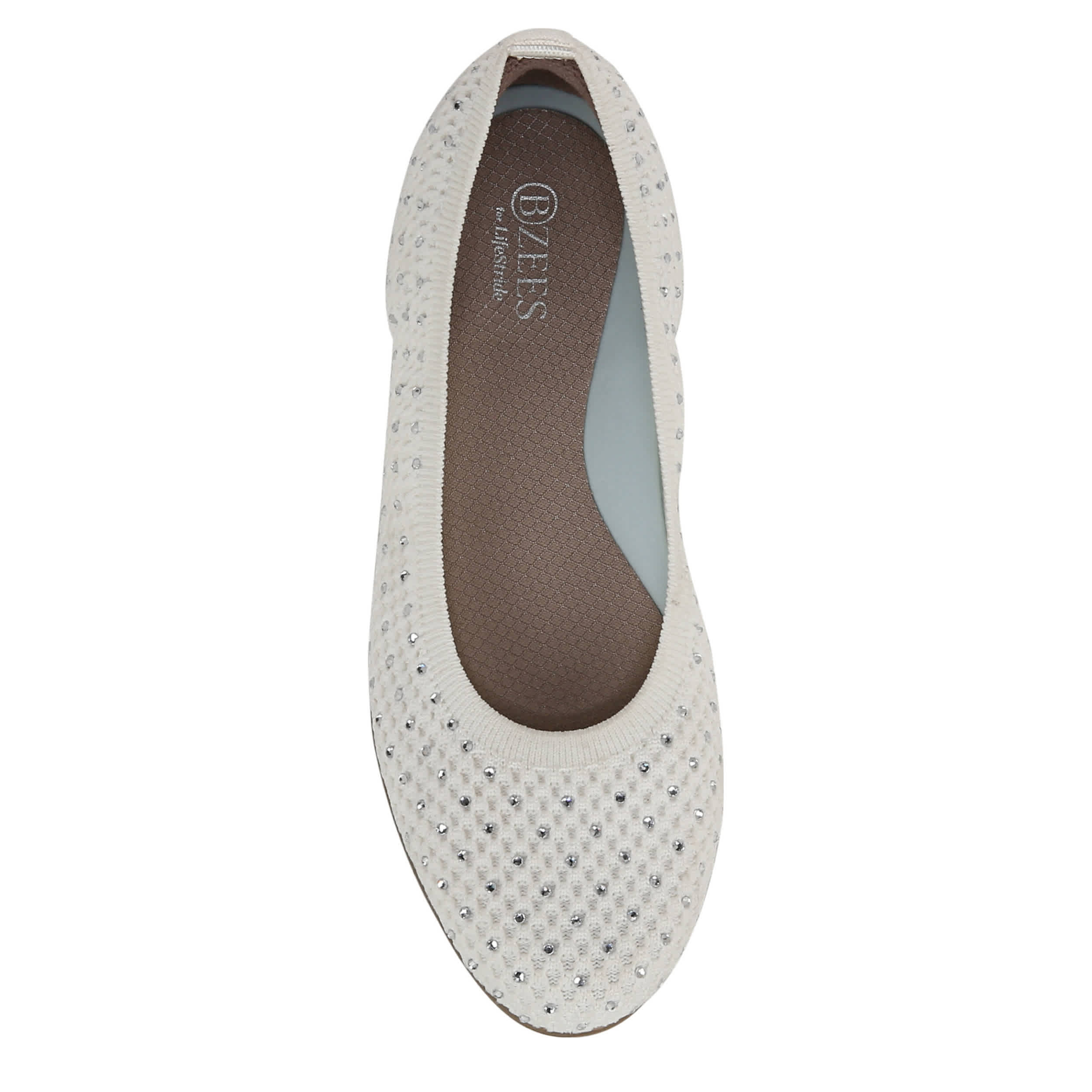 LIFESTRIDE-WOMENS KALLIE FLAT-WHITE & 