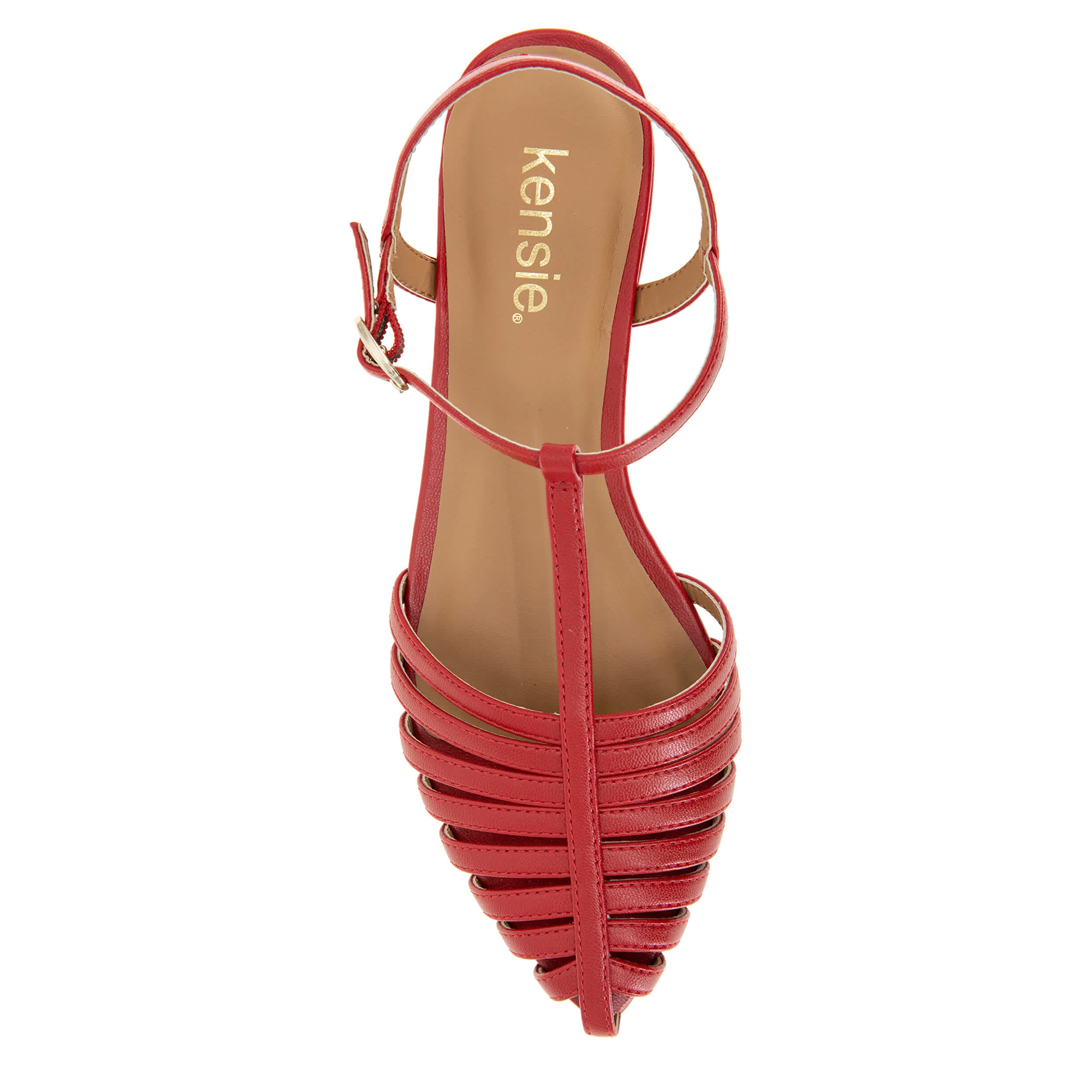 KENSIE-WOMENS ULYSSA FLAT-RED & 