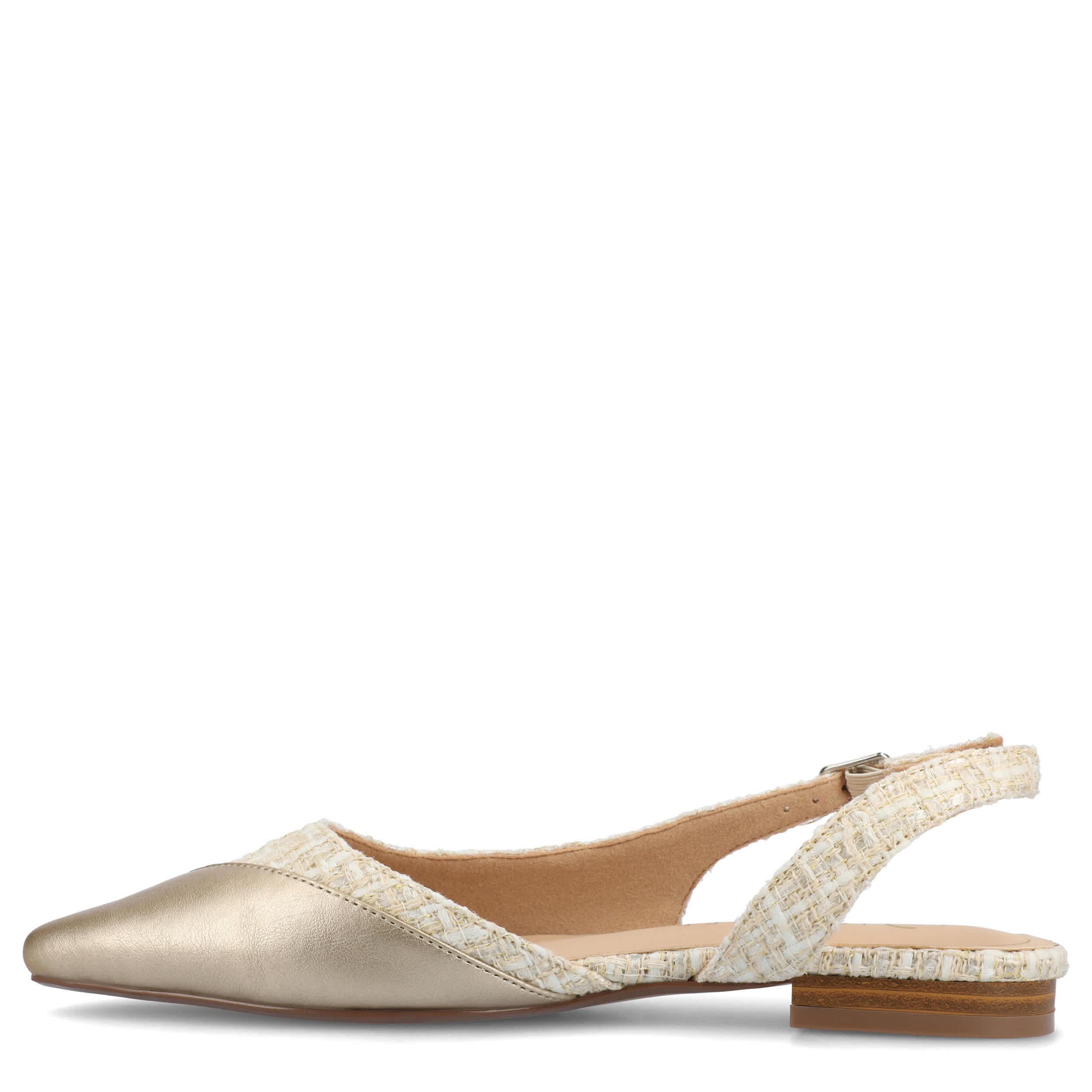 JOURNEE COLLECTION-WOMENS DAPHNNE FLAT-CHAMPAGNE & 
