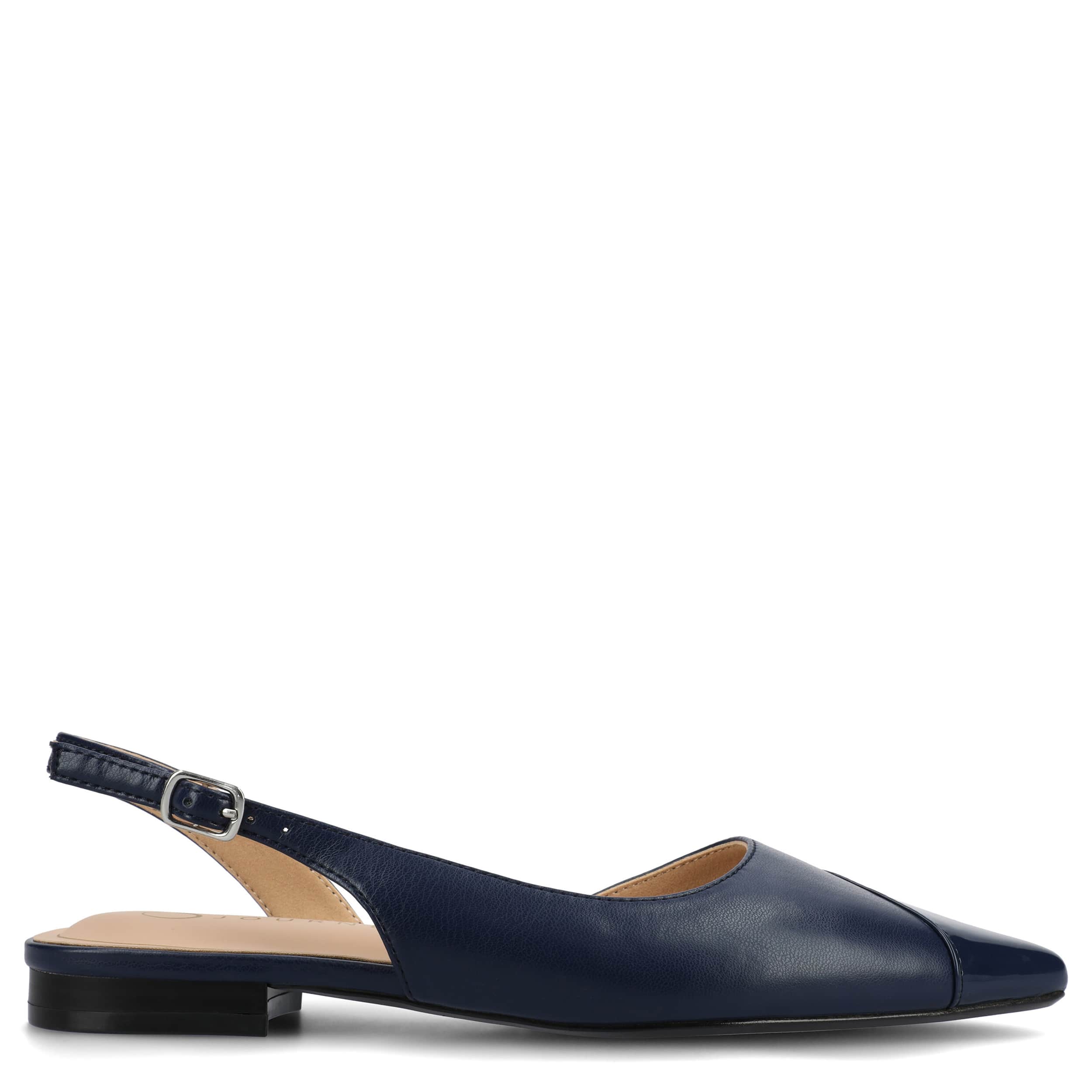 JOURNEE COLLECTION-WOMENS DAPHNNE FLAT-NAVY & 