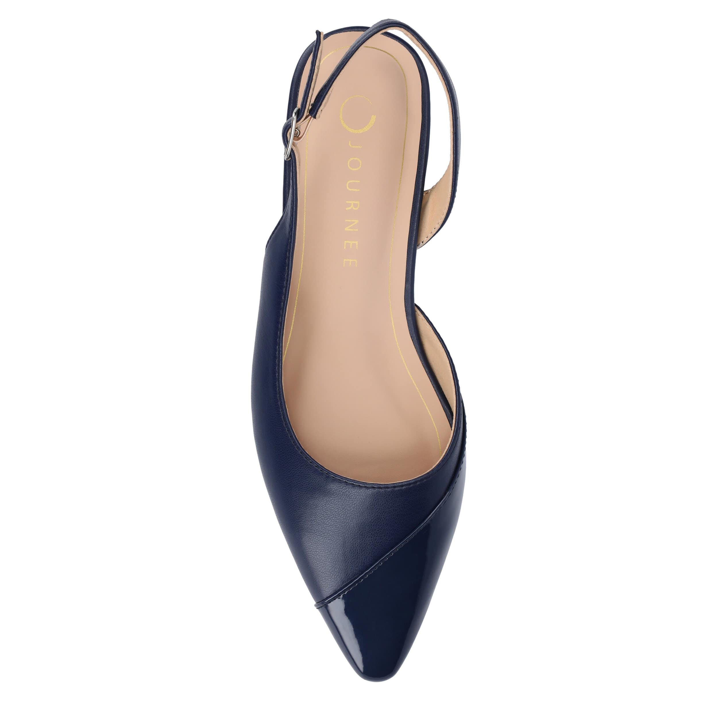 JOURNEE COLLECTION-WOMENS DAPHNNE FLAT-NAVY & 