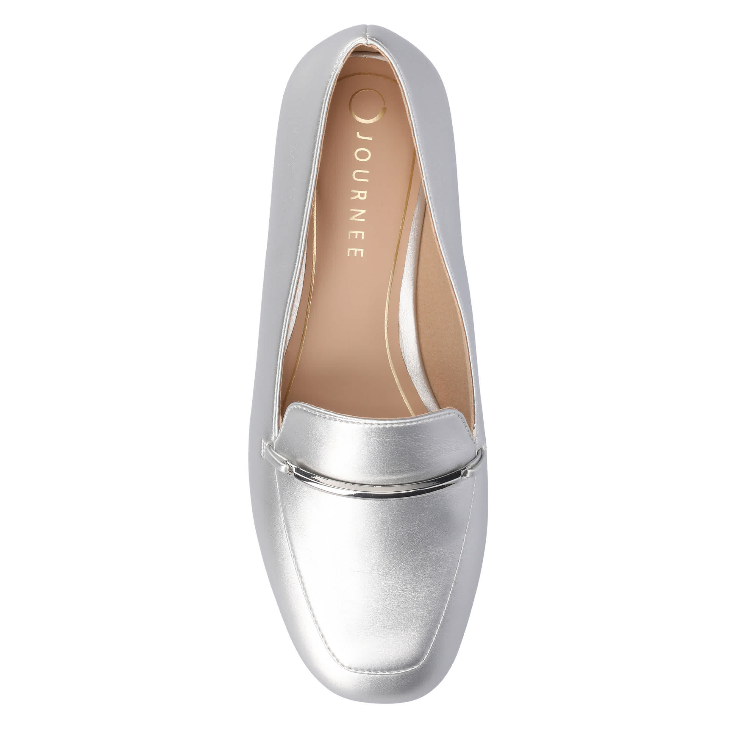 JOURNEE COLLECTION-WOMENS WRENN LOAFER-SILVER & 