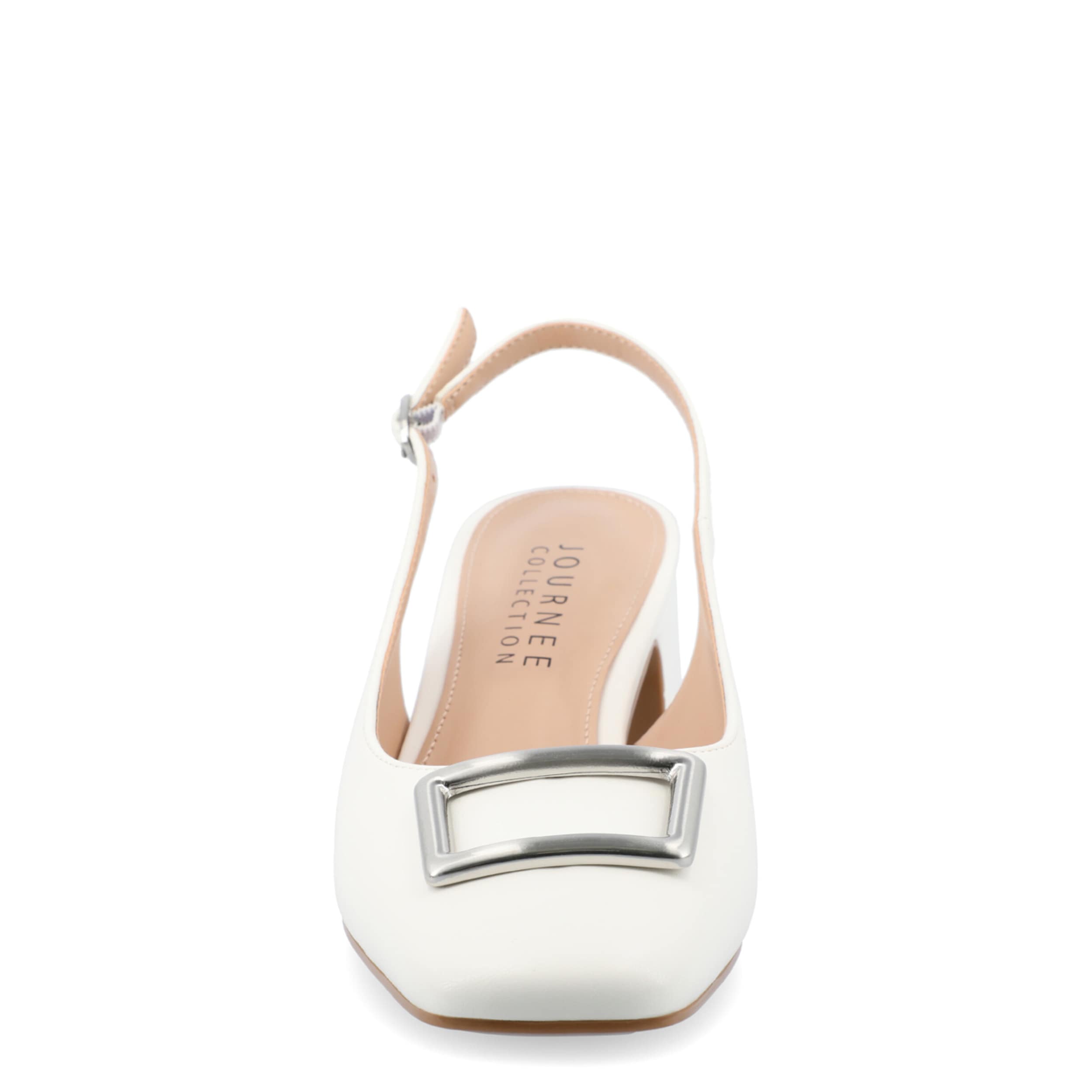 JOURNEE COLLECTION-WOMENS EVERLEE PUMP-WHITE & 