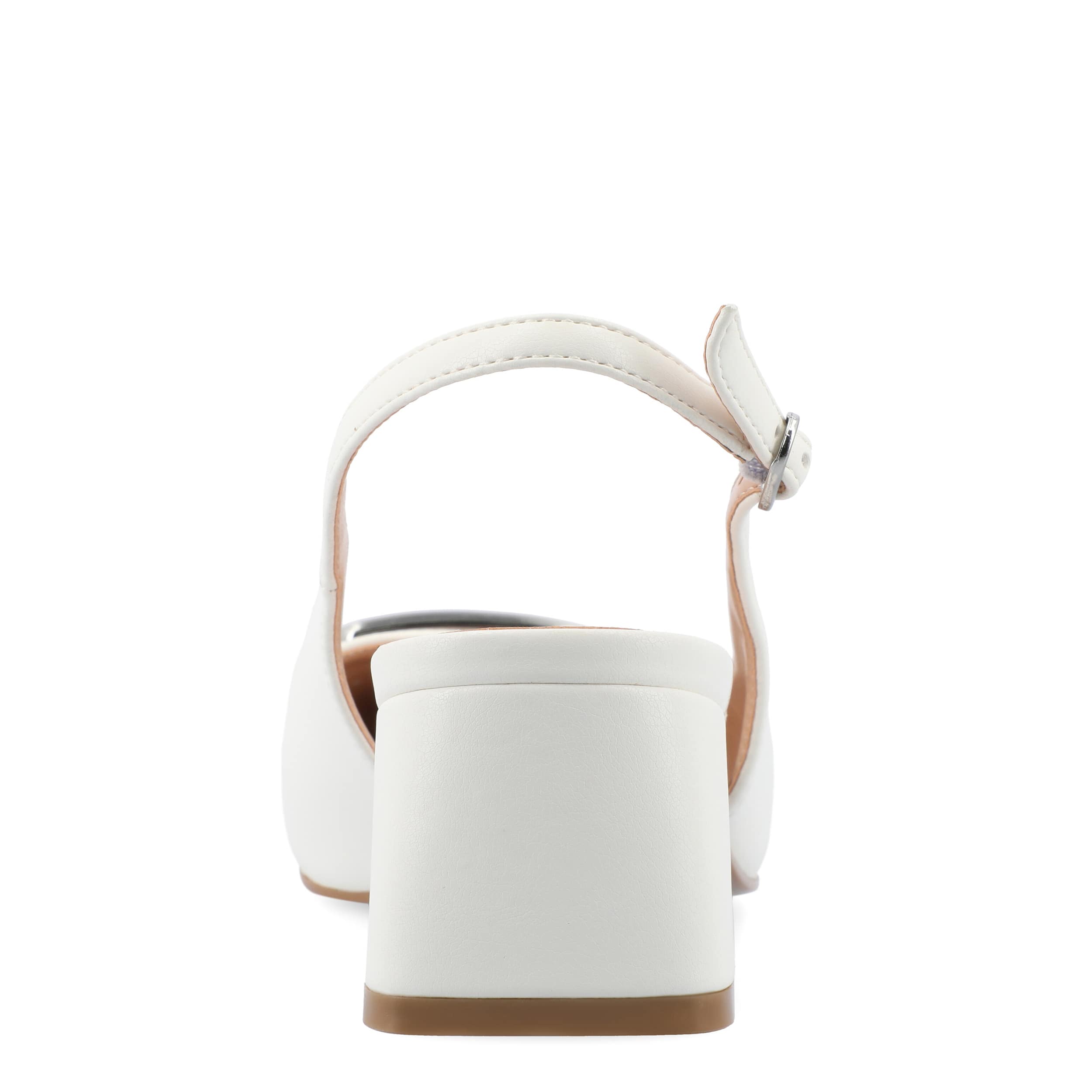 JOURNEE COLLECTION-WOMENS EVERLEE PUMP-WHITE & 