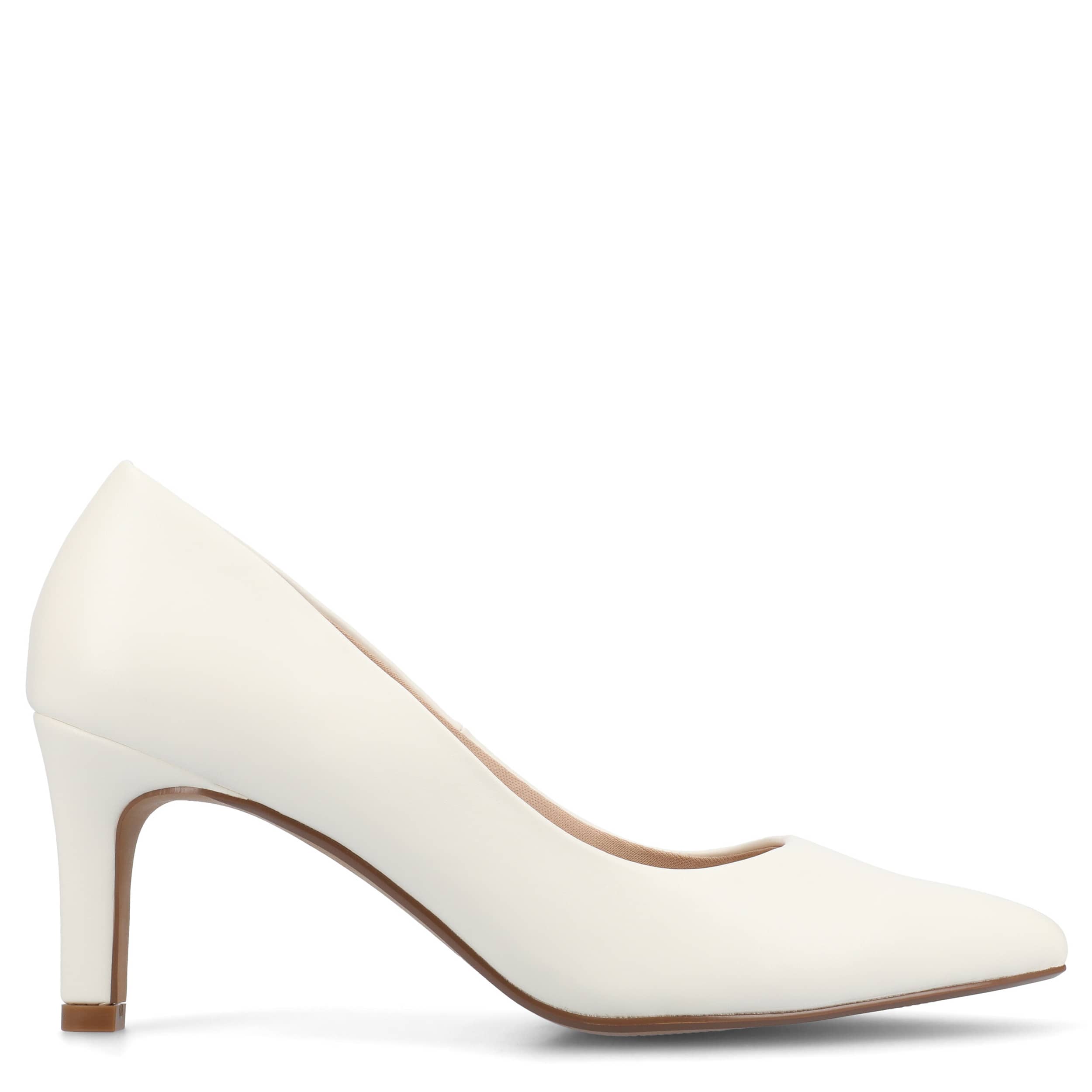 JOURNEE COLLECTION-WOMENS SCYLEE PUMP-WHITE & 