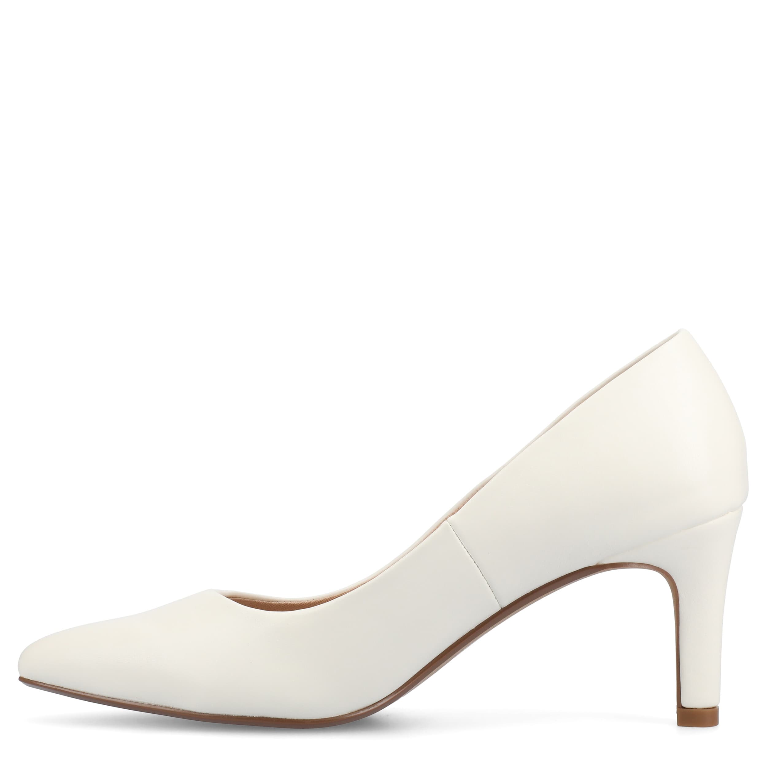 JOURNEE COLLECTION-WOMENS SCYLEE PUMP-WHITE & 